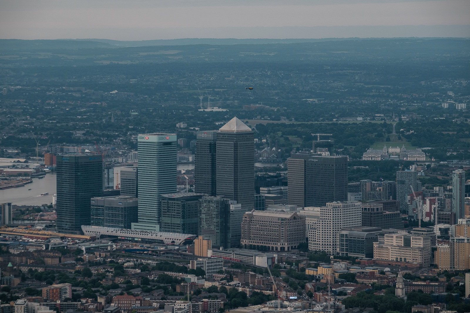 Canary Wharf and Greenwich. ISO320 50-140mm f5.6 1/250s