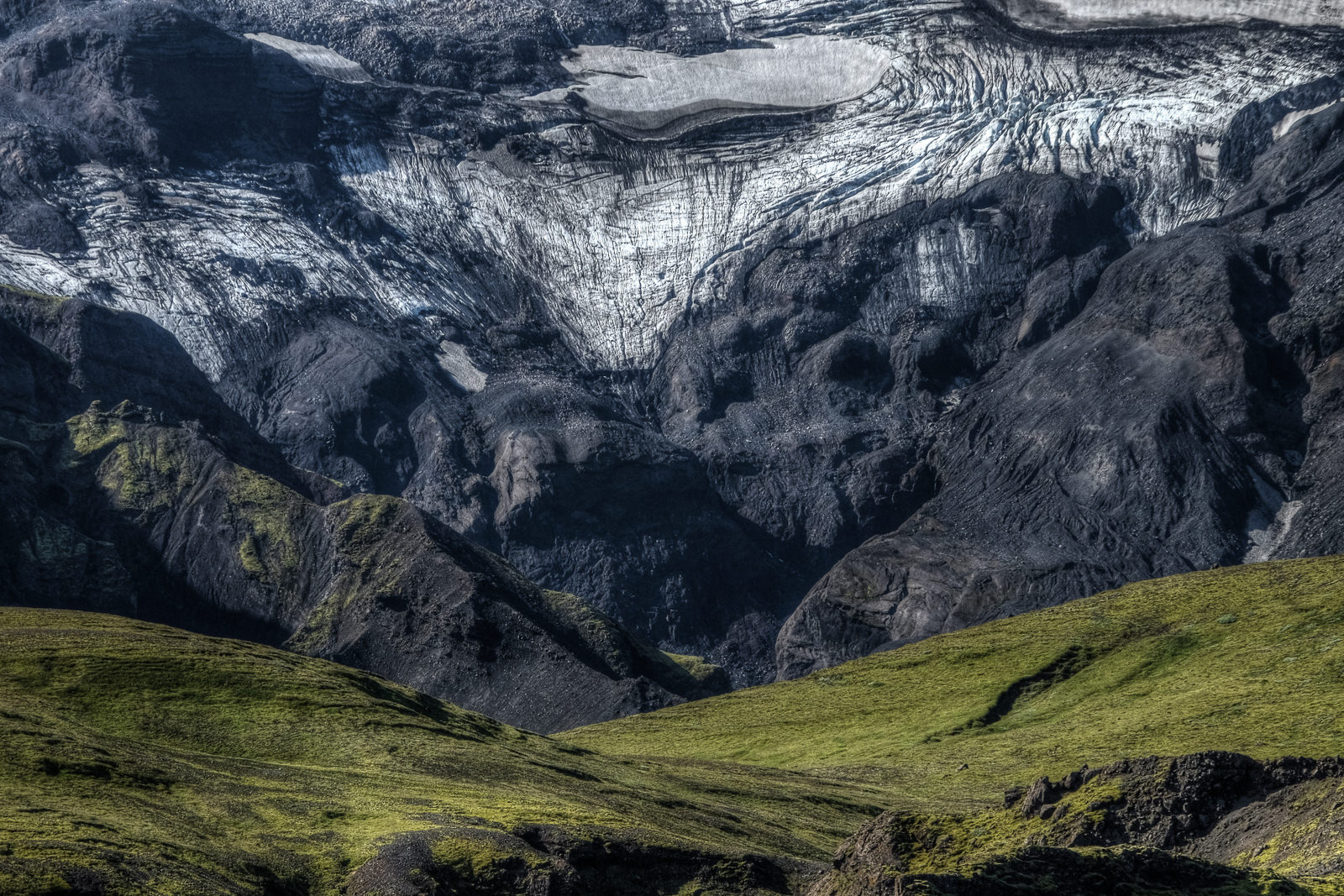 Layers of ice and rock…. Þórsmörk