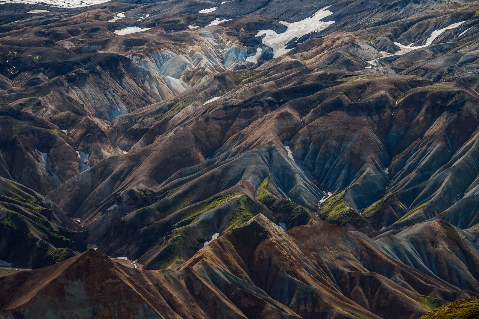 Beautiful colours and patterns of Landmannalaugar Highlands