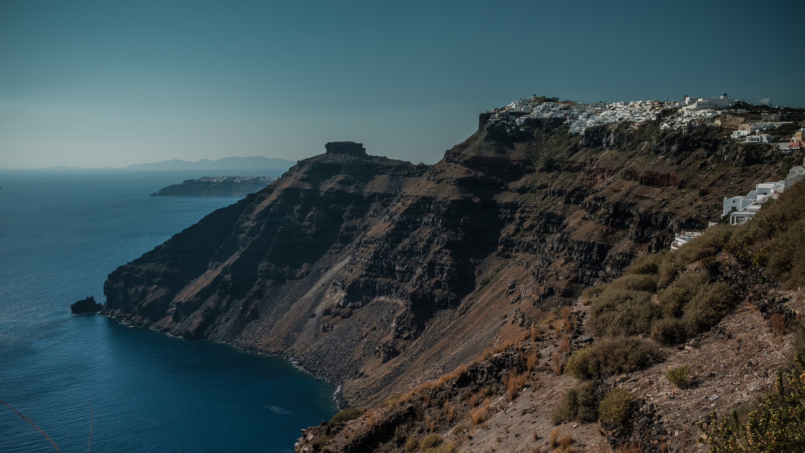 Fira from Akrotiri