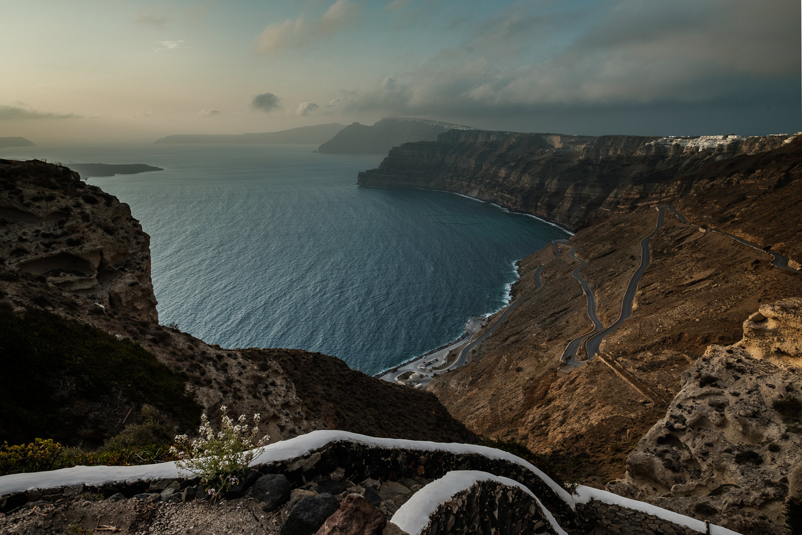 View towards Oia from Akrotiri
