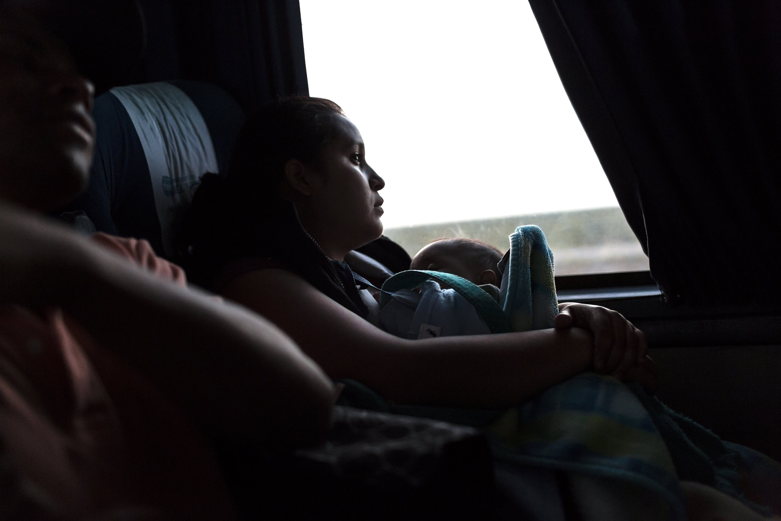  Karina looks out the window of the bus from Sabinas to Piedras Negras, Mexico. Photo by Martin do Nascimento 