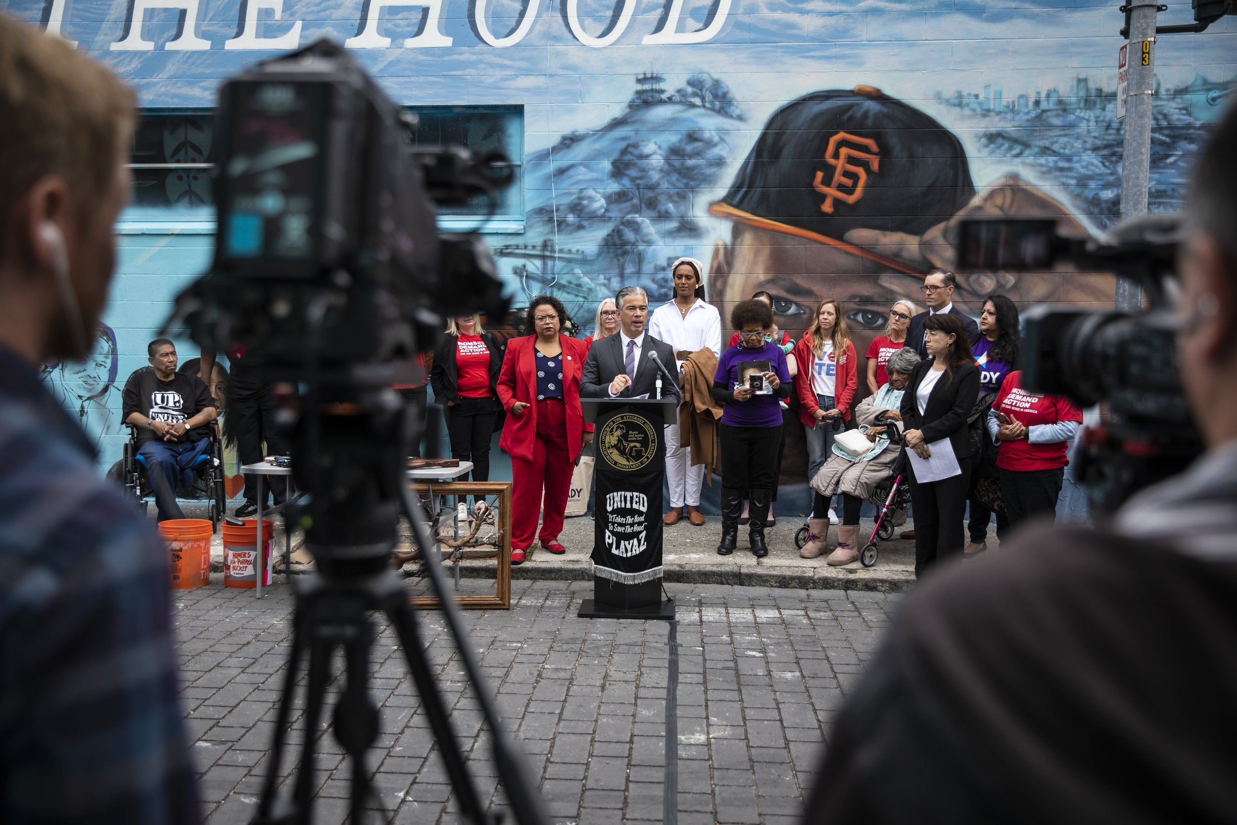  California Attorney General Rob Bonta announces the creation of the Office of Gun Violence Prevention within the California Department of Justice at a press event in San Francisco on Sept. 21, 2022. Photo by Martin do Nascimento, CalMatters 