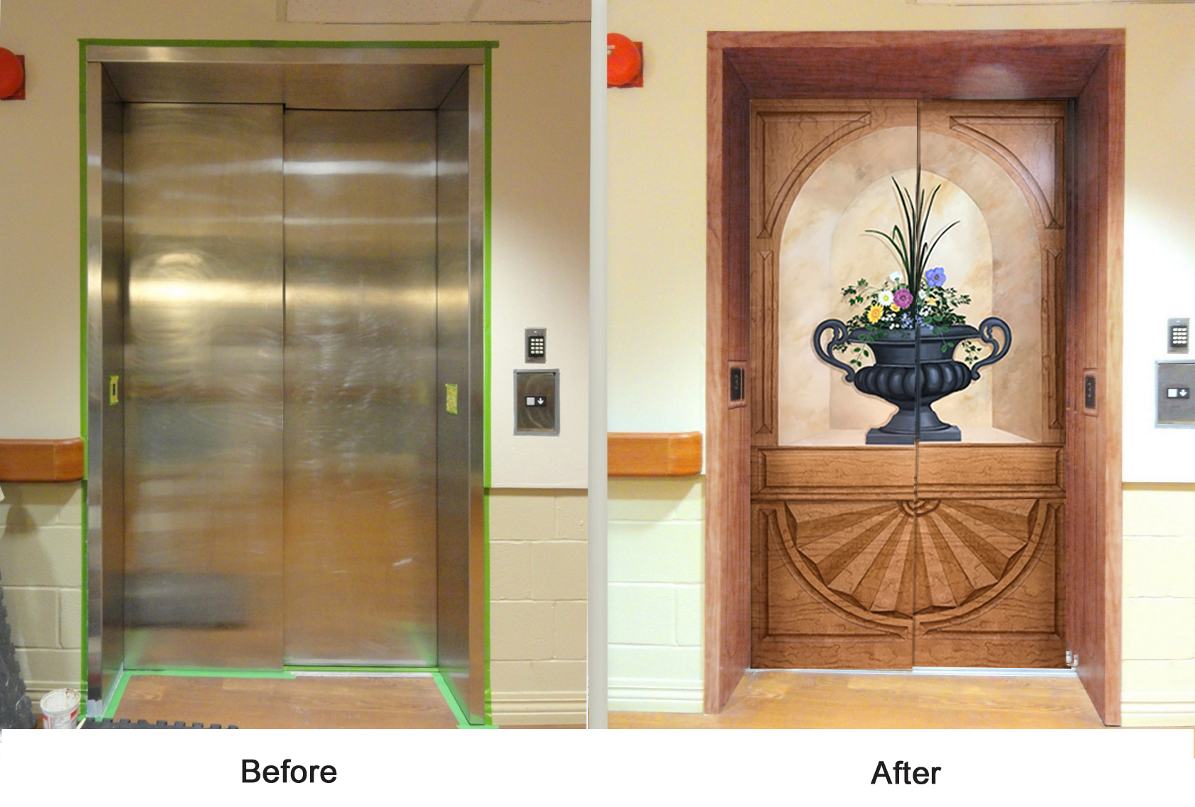 Before and After of Ritz elevator.jpg