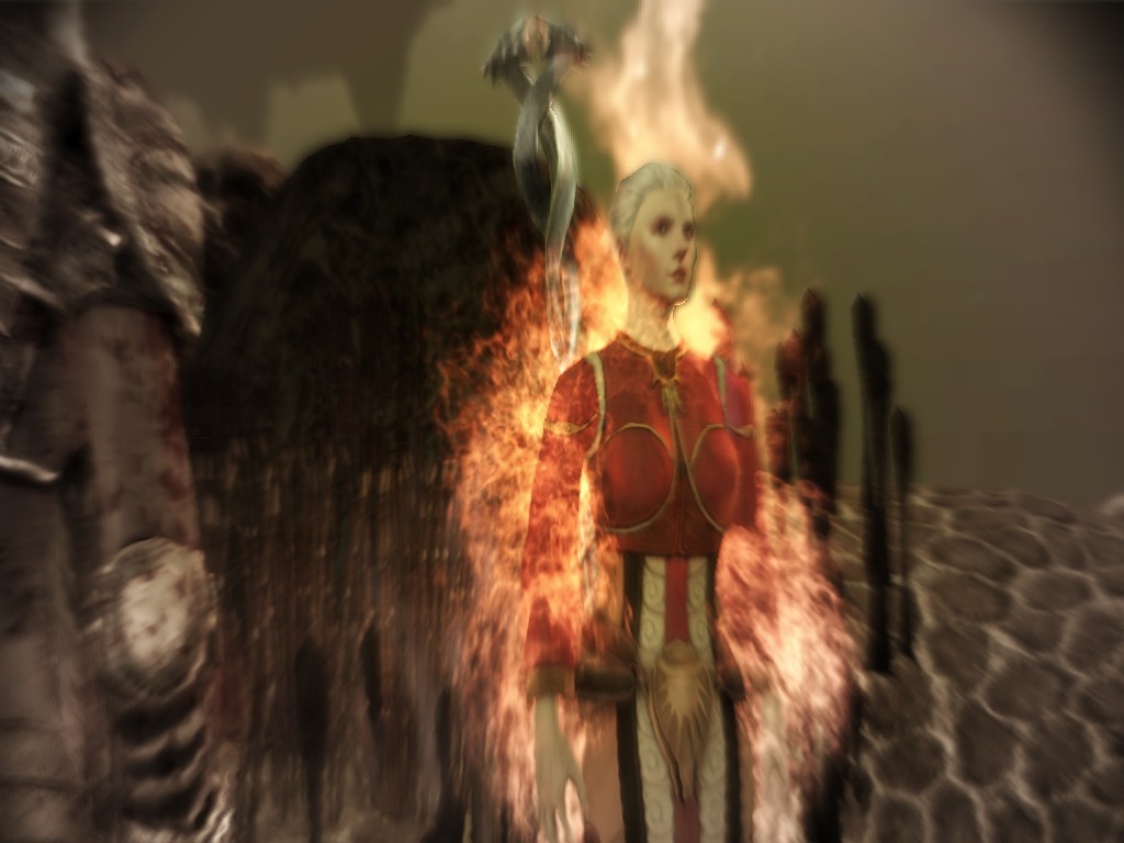 Dragon Age: Origins.&nbsp;While the Fade plays out as nightmarishly as the dreamworld it's supposed to represent, old women seem strangely immune to fire-pains.