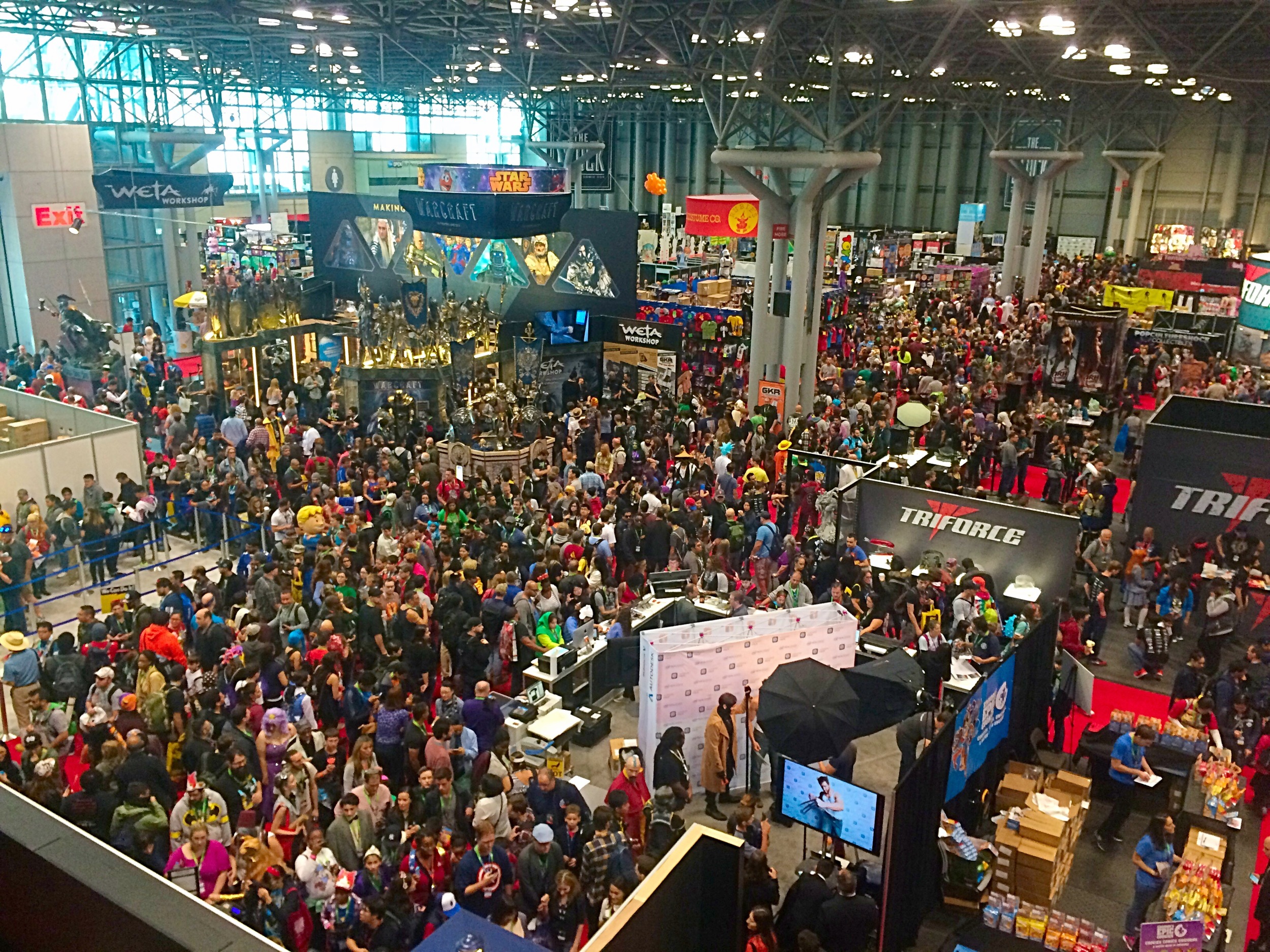 A gods eye view of 'the block' section of NYCCC