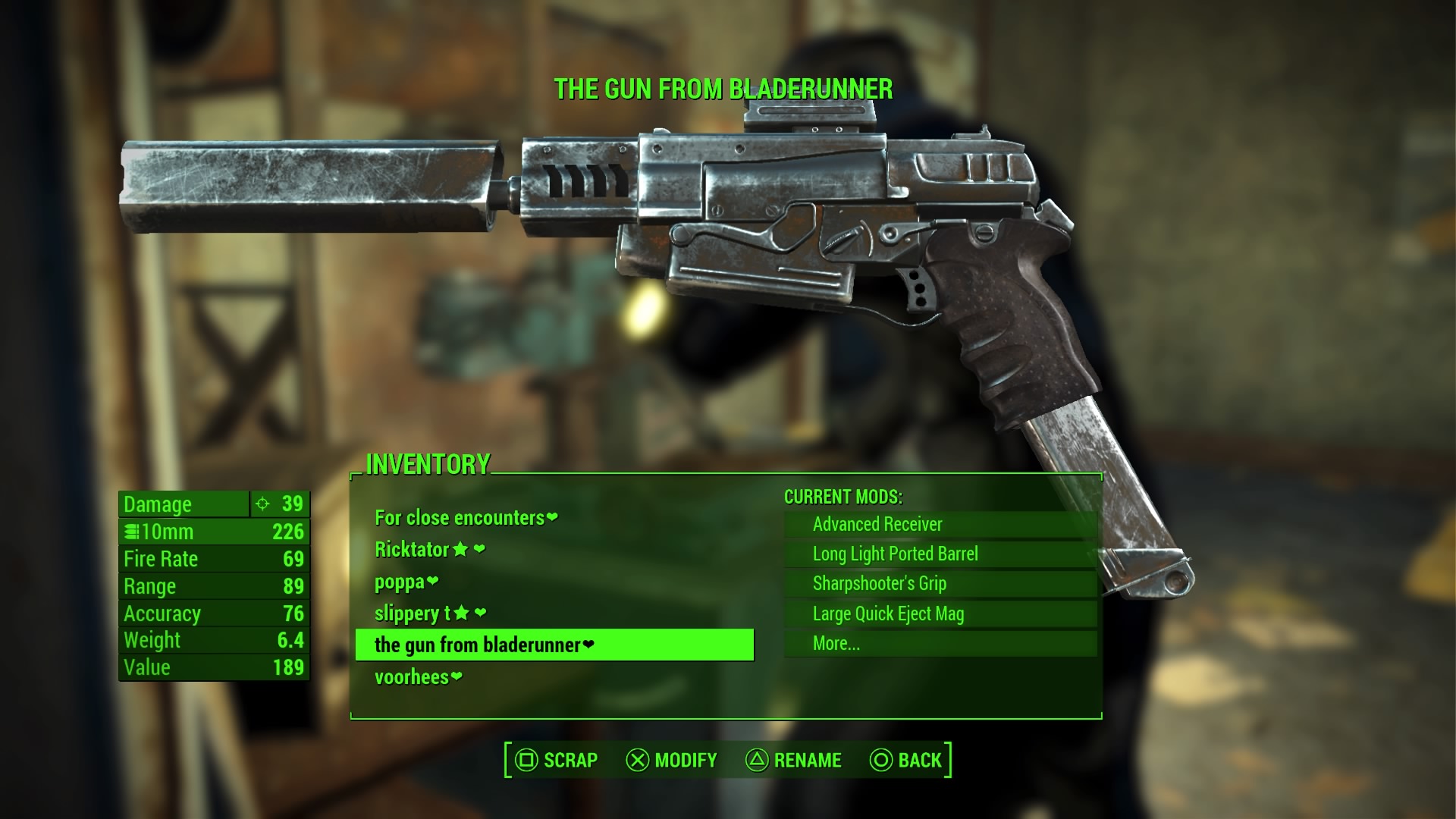 K, it use to look way more like the gun from Blade Runner but then i modded the urine out of it and it became an unrecognizable abomination. Works great though.