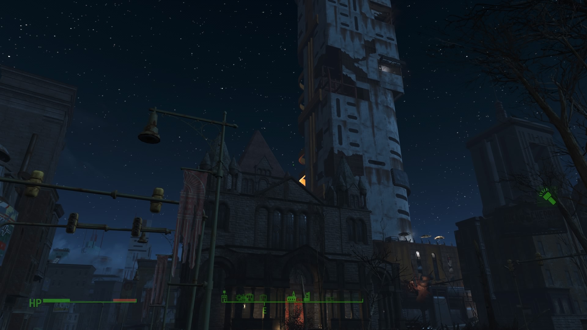Hancock tower is now an unrecognizable pillar that somehow survived the explosion. The only reason i thought this was Hancock tower was from pictures of the Trinity church right next to it. Got two birds stoned at once right here.