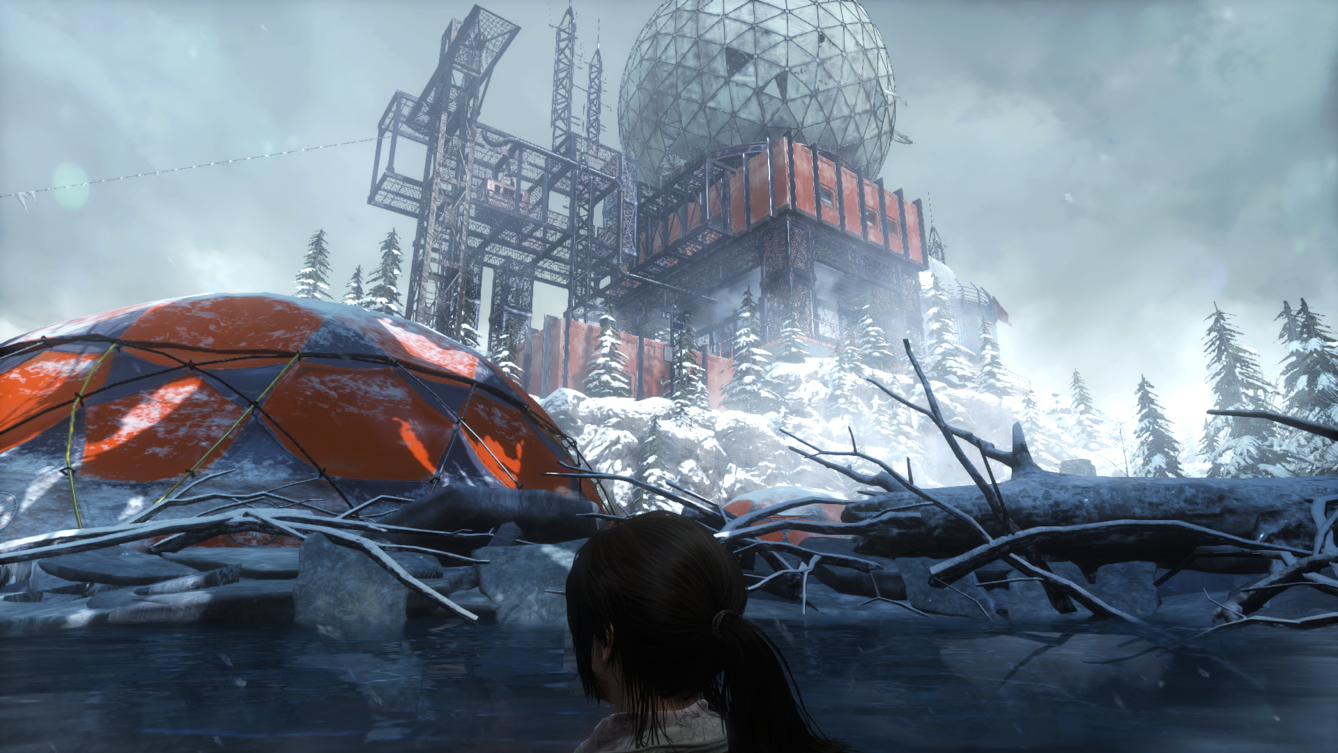 Lara’s attire is fairly reasonable for the climate, don't go expecting crop top shirts or string bikinis in Siberia. Perverts may want to opt for the modifiable PC version... or hold their breath for a nude code.