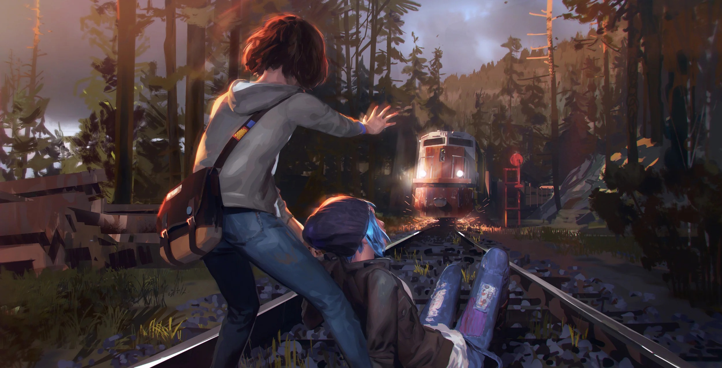  And suddenly a picturesque picnic on the train tracks turned into a nightmare.... 