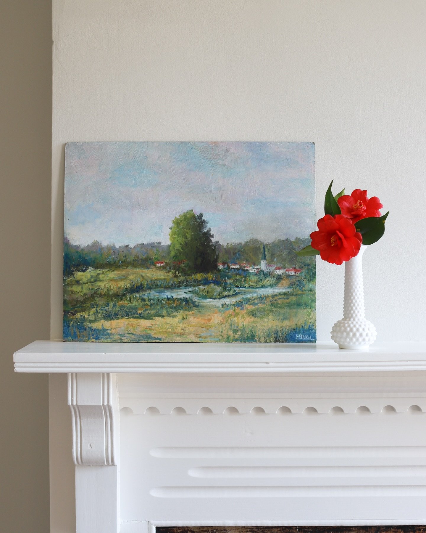 An idyllic vintage Belgian landscape painting to start your weekday on the right note 🎶.
