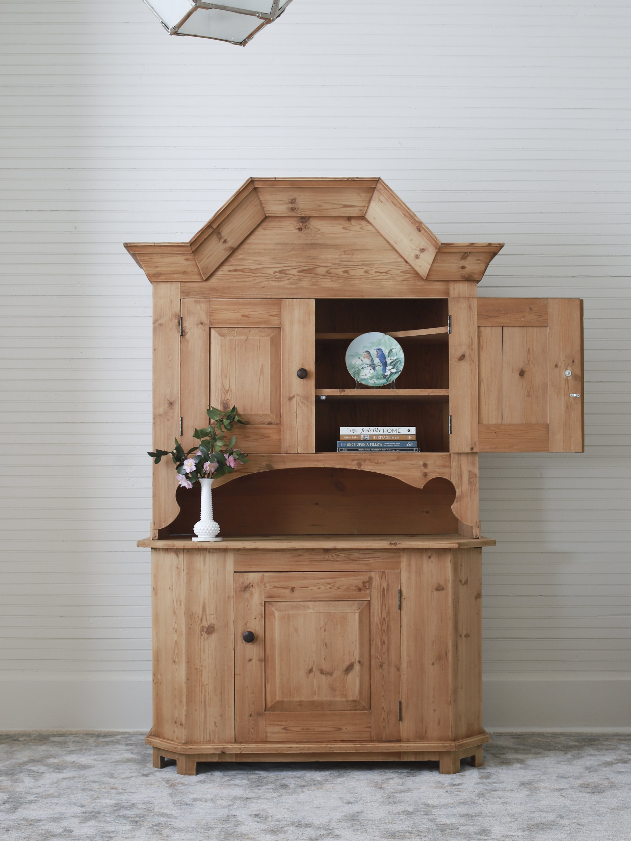 Antique Swedish Pine Hutch