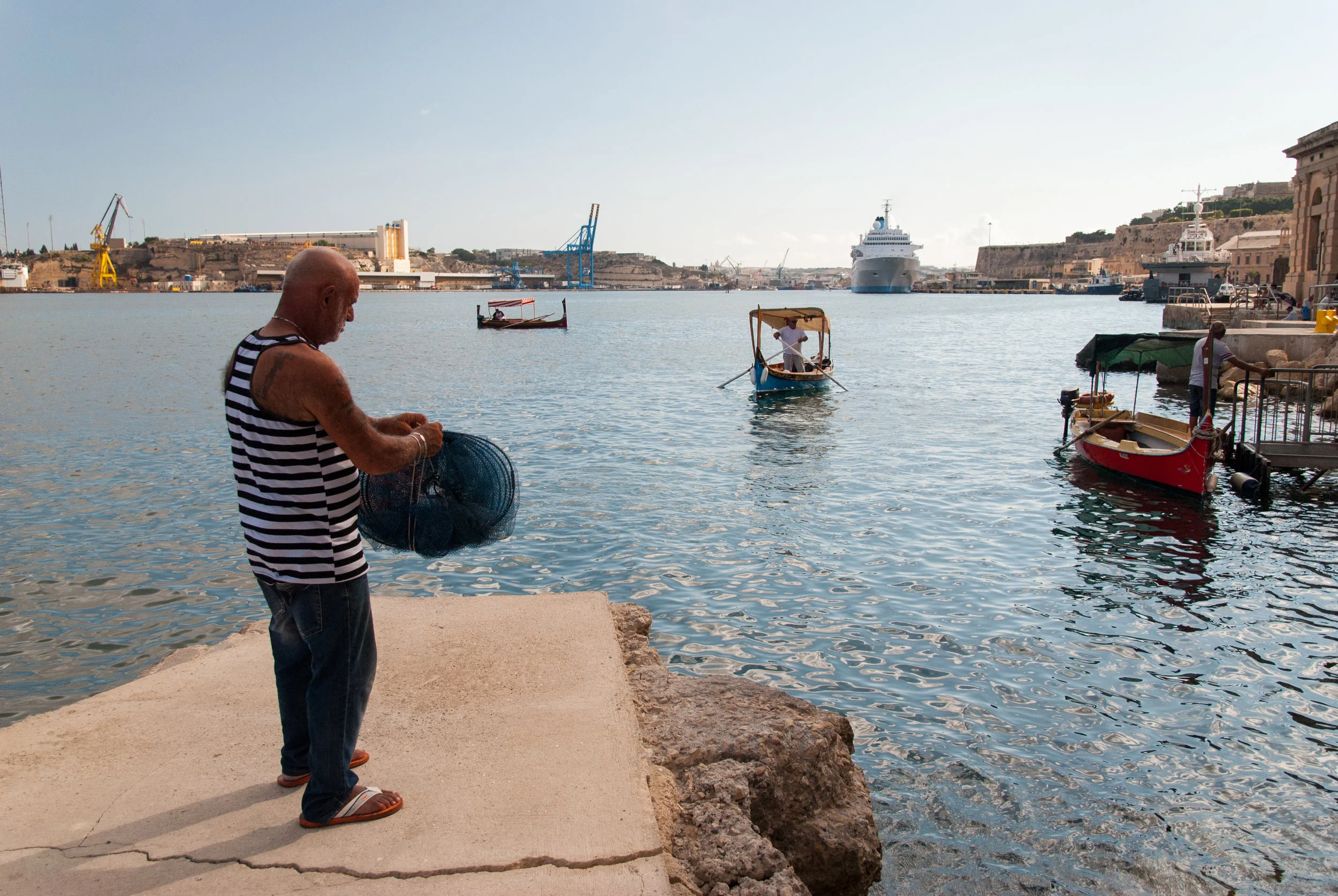 Fisherman in Valletta, Malta