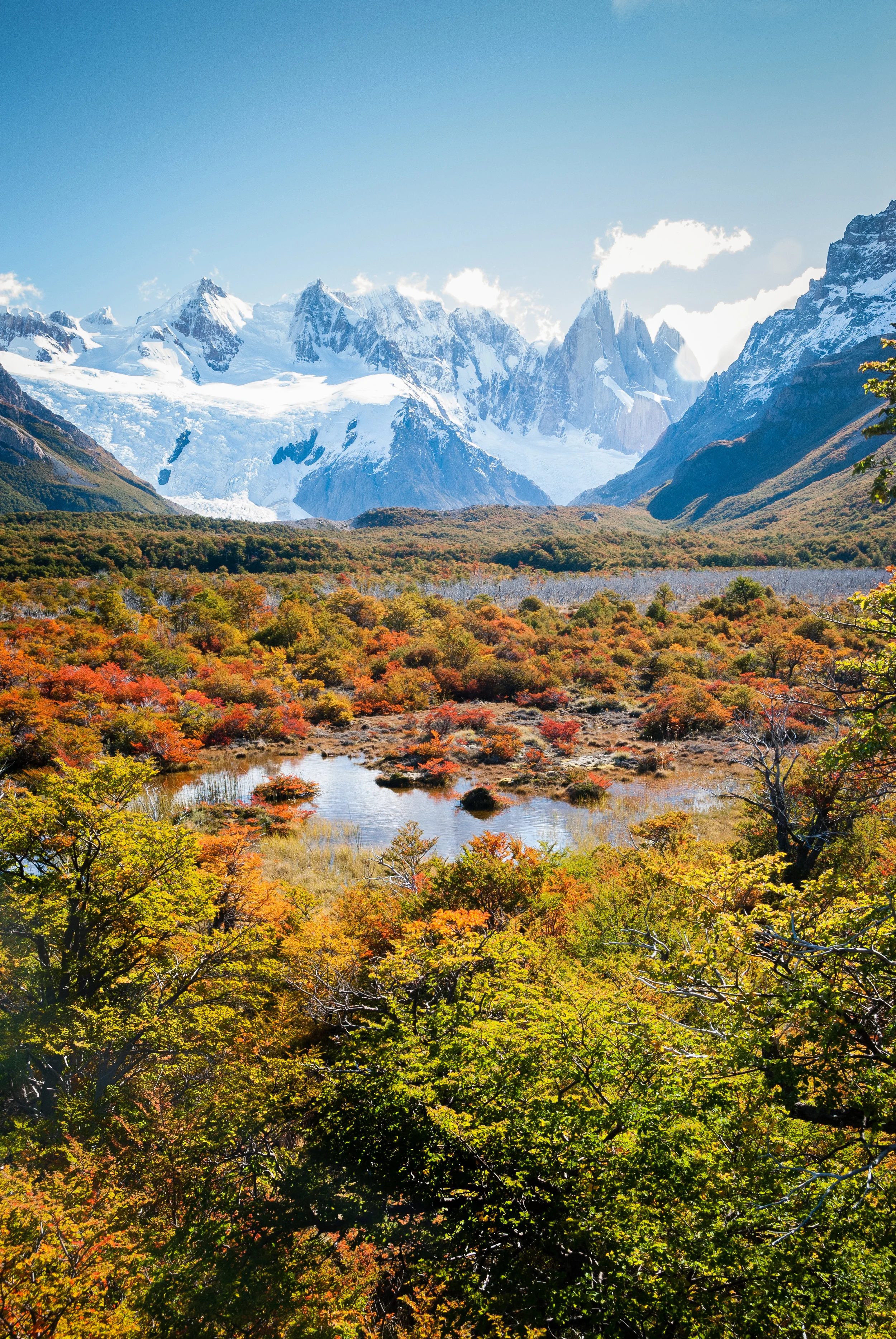 One of the many views from the 6h trekking to Cerro Torre. Los Glaciares National Park, Santa Cruz Province, Argentina.