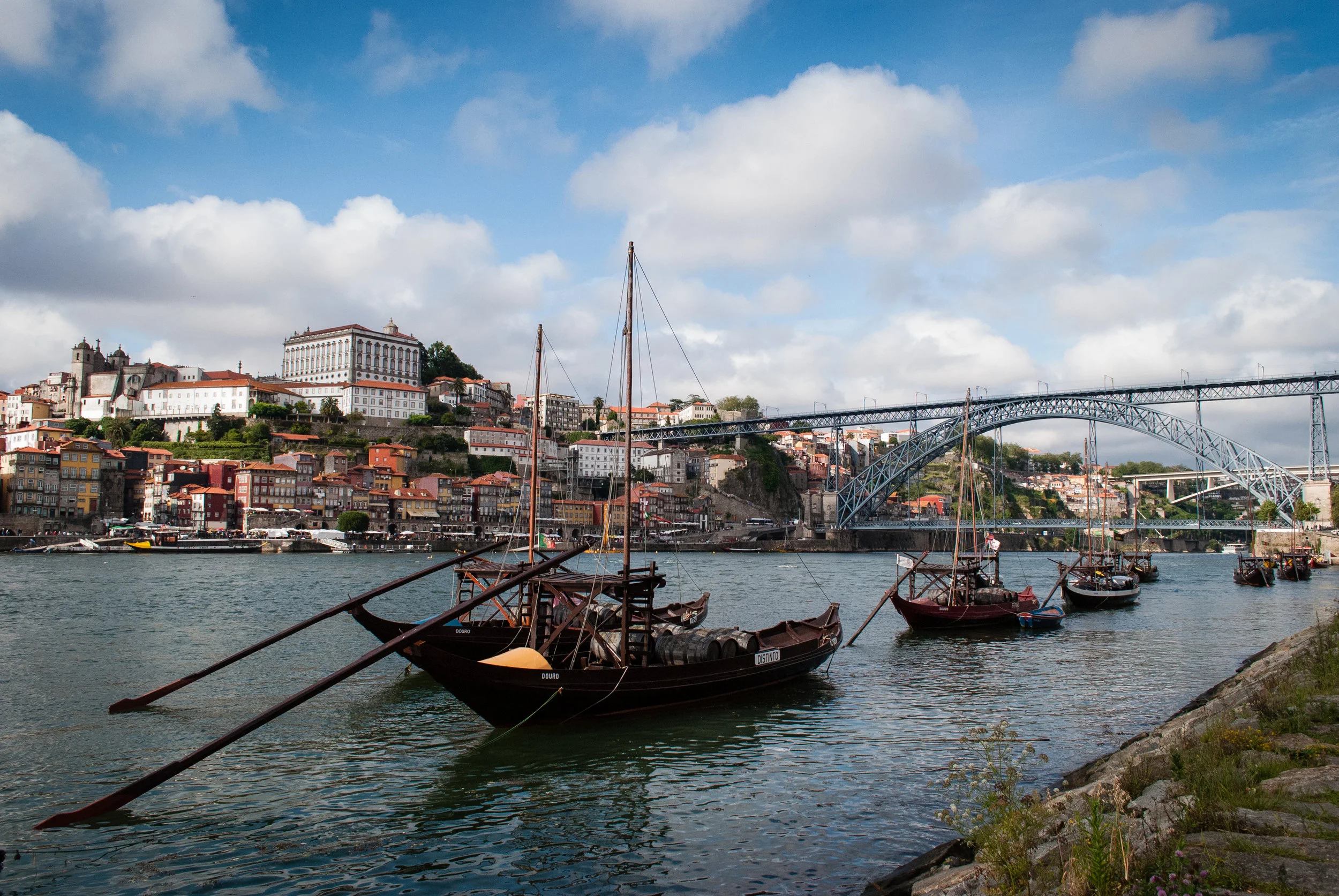 Rabelo is a traditional Portuguese cargo boat originally used to transport the barrels of Porto wine from the wine cellars in Vila Nova de Gaia to Porto. Nowadays, the boats are used as sightseeing cruises that sail down the Douro River and offer a different perspective of Porto. Porto, Portugal