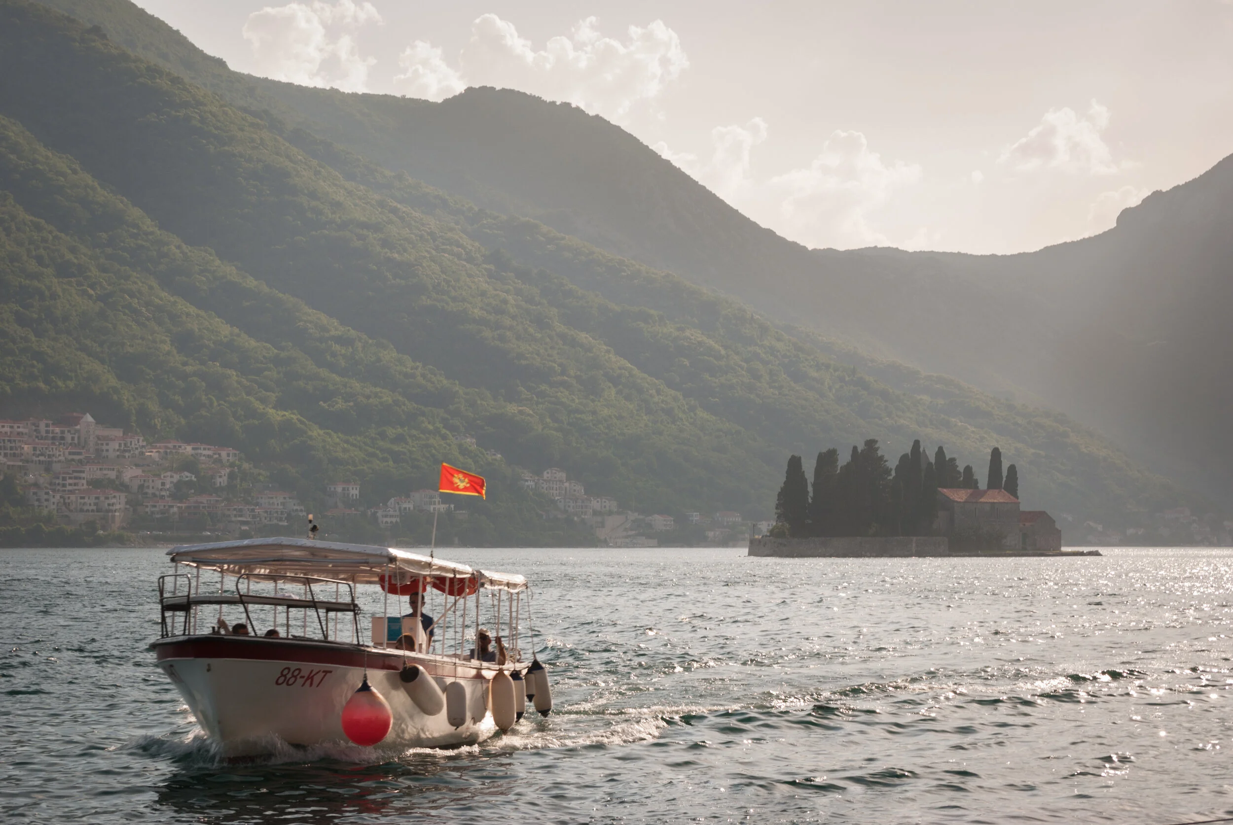 The calm end of the day in Kotor, Montenegro