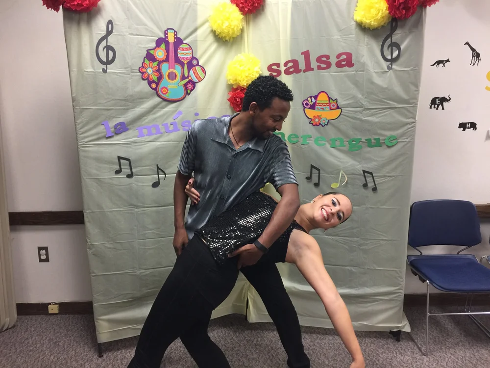 Posing At A Hispanic Heritage Month Program