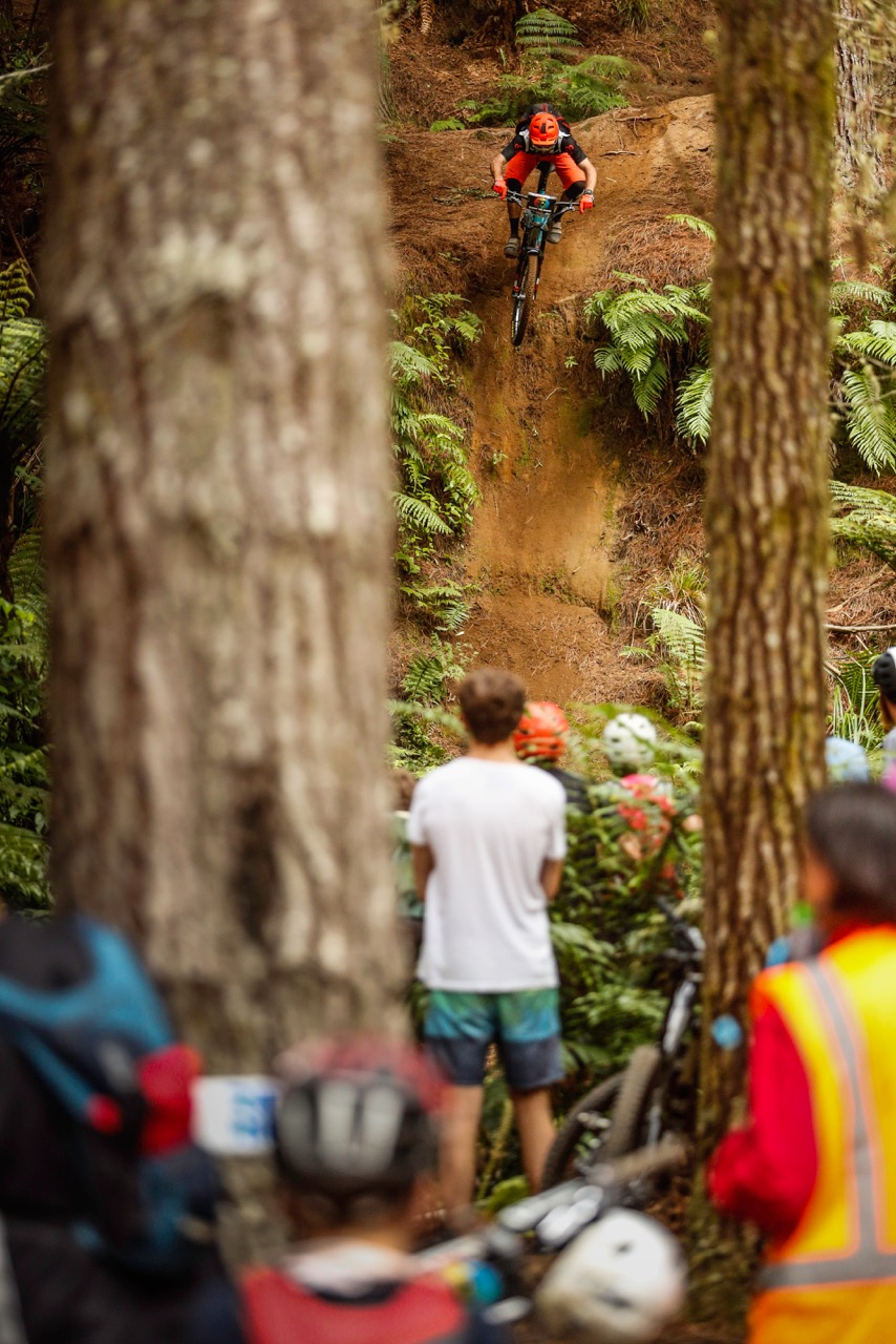 Iago Gary samples the Redwoods at race pace. Photo:Caleb Smith