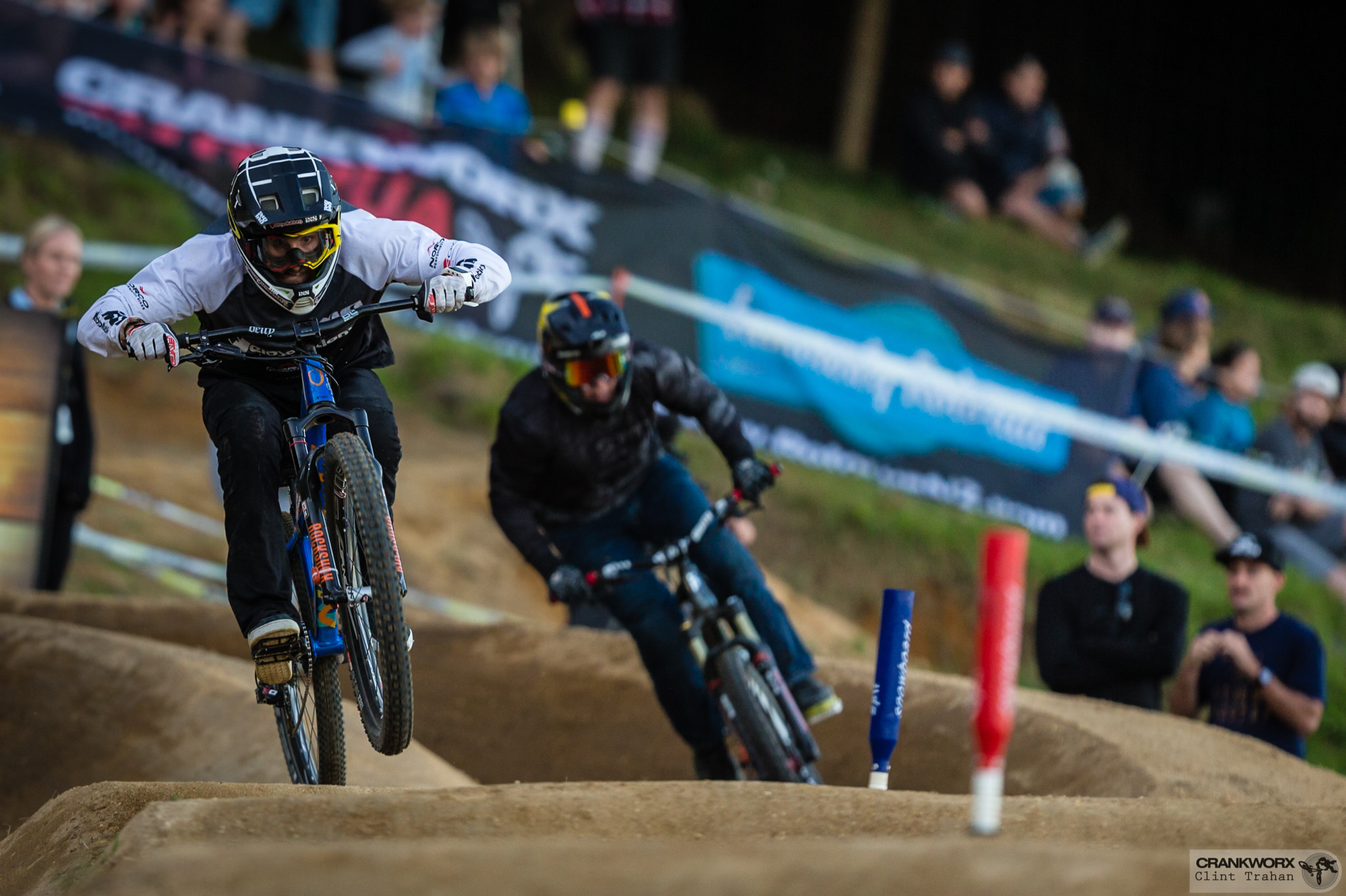 Adrien Loron during the Mons Royale Dual Speed and Style at Crankworx in Rotorua, New Zealand. Photo - Clint Trahan