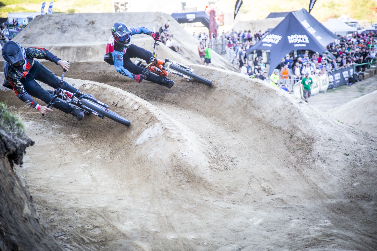 Nothing beats head-to-head racing - Sam Reynolds on the outside chasing Tomas Lemoine