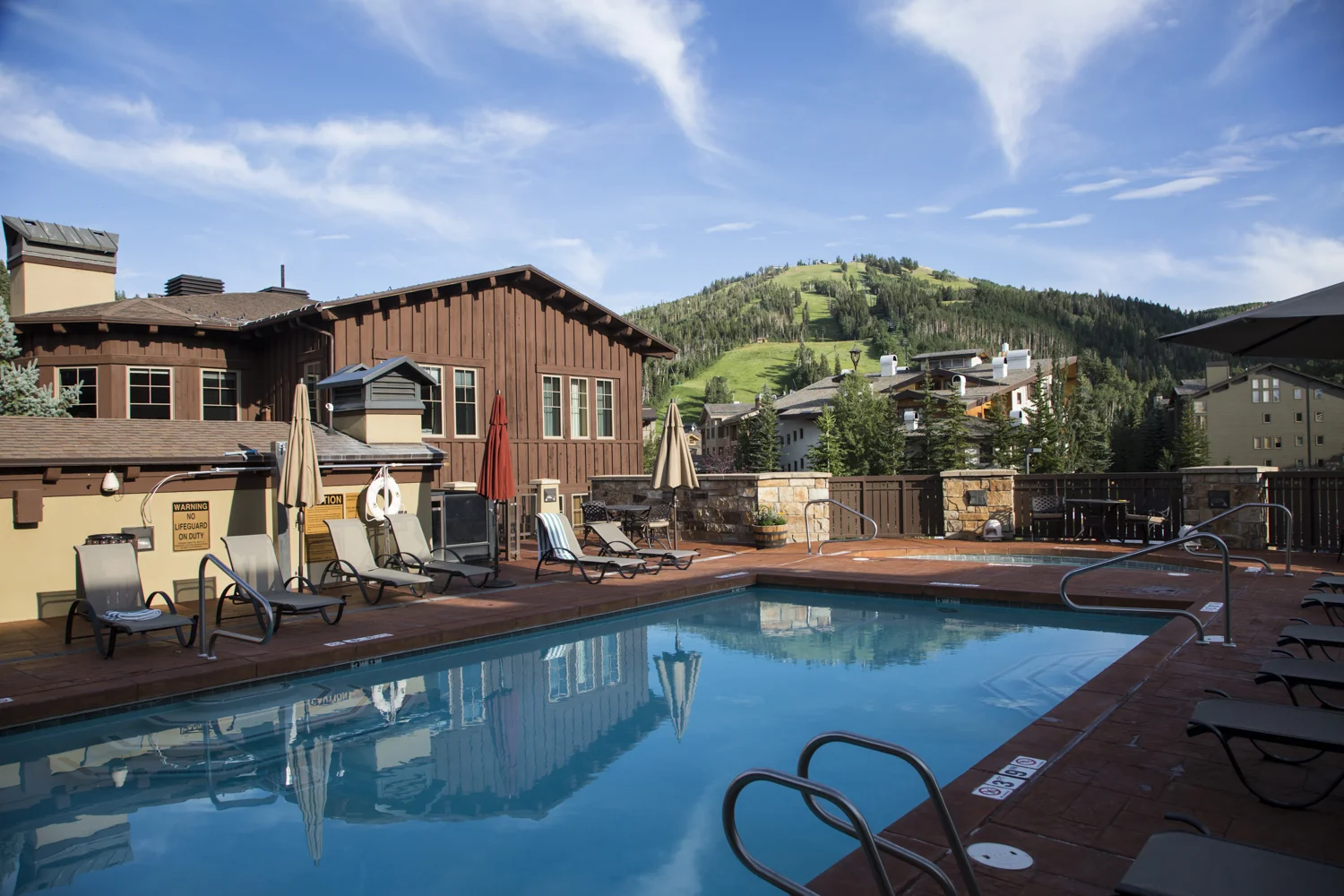 Our humble abode for the week with Deer Valley's lift accessed trials in the background