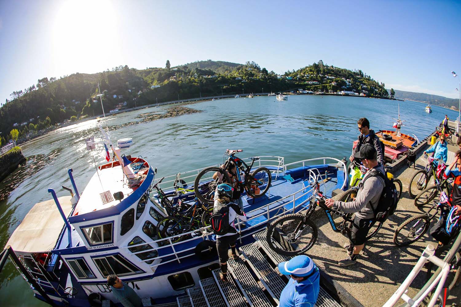 Loading up the ferry. Photo: Lapierre- Jeremie Reuiller