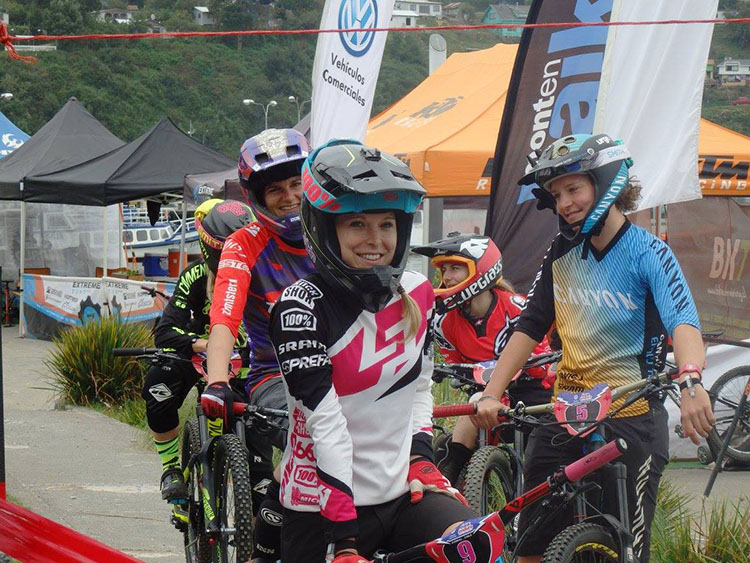 Lining up at the start for race day 2. Anita Gehrig and Ines Thoma’s commenting how cool it was having my Dad with me. Photo: Andrew Morrison