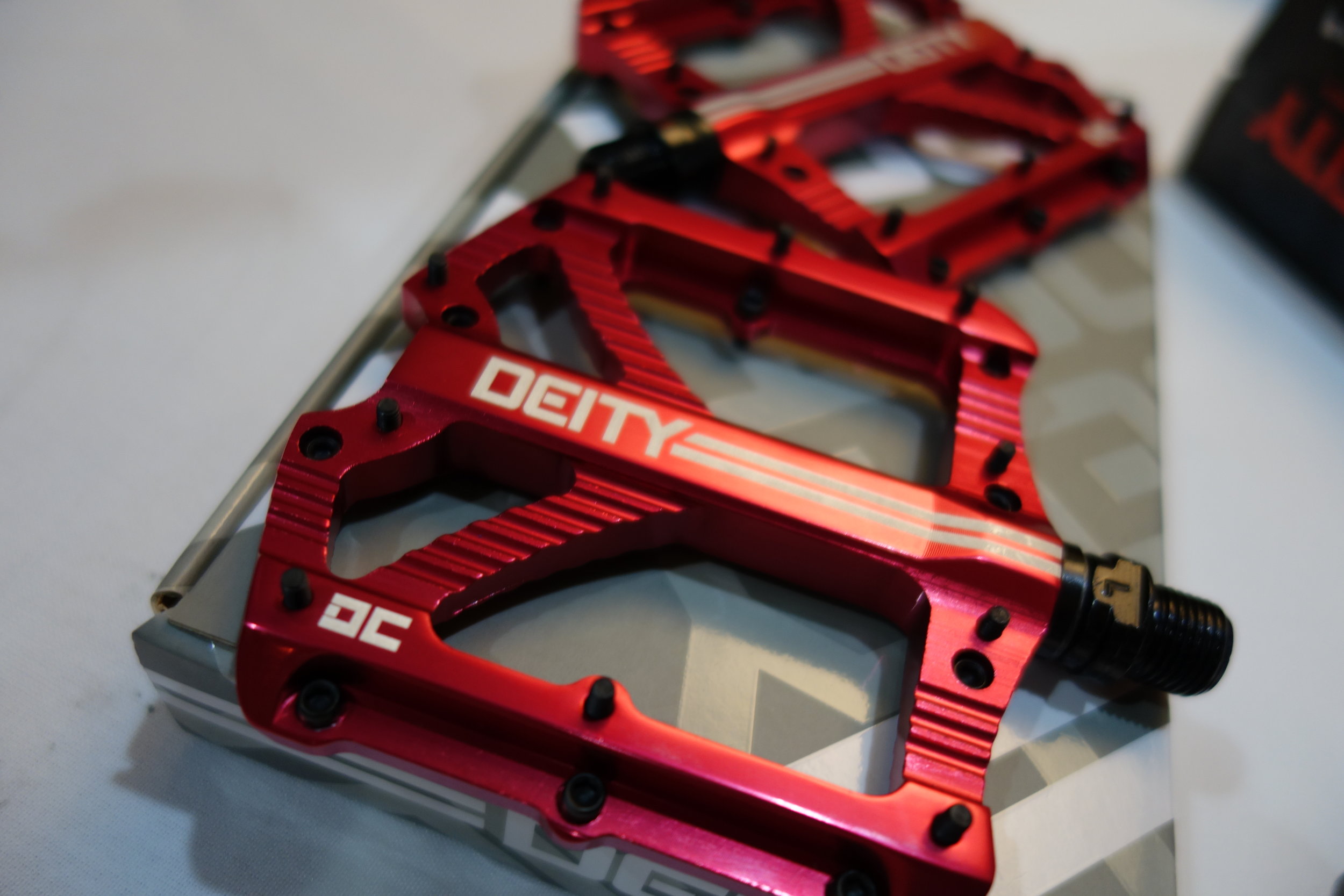Another exciting brand they have is Deity. Strong looking pedals , handlebars and stems.