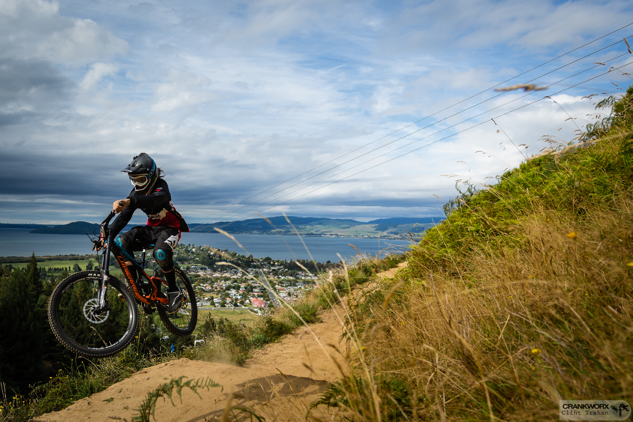 The Crankworx Rotorua Air DH is a fast rip with lots of "air" in Skyline Gravity Park
