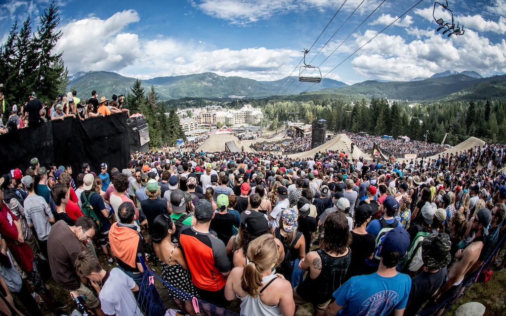 The crowds at Crankworx Whistler reached 30,000 people in 2016. Photo: Scott Robarts/Crankworx