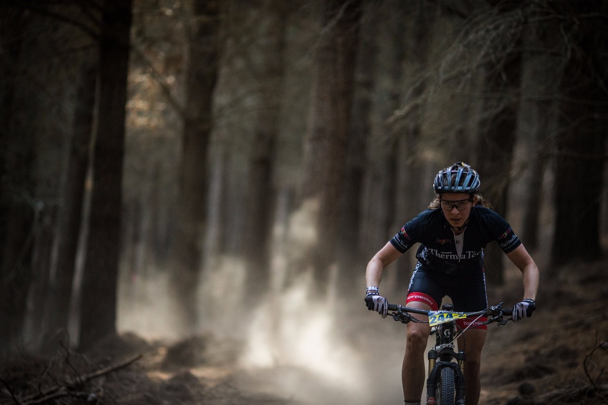 Nelson based, Ingrid Richter, flying through the dust