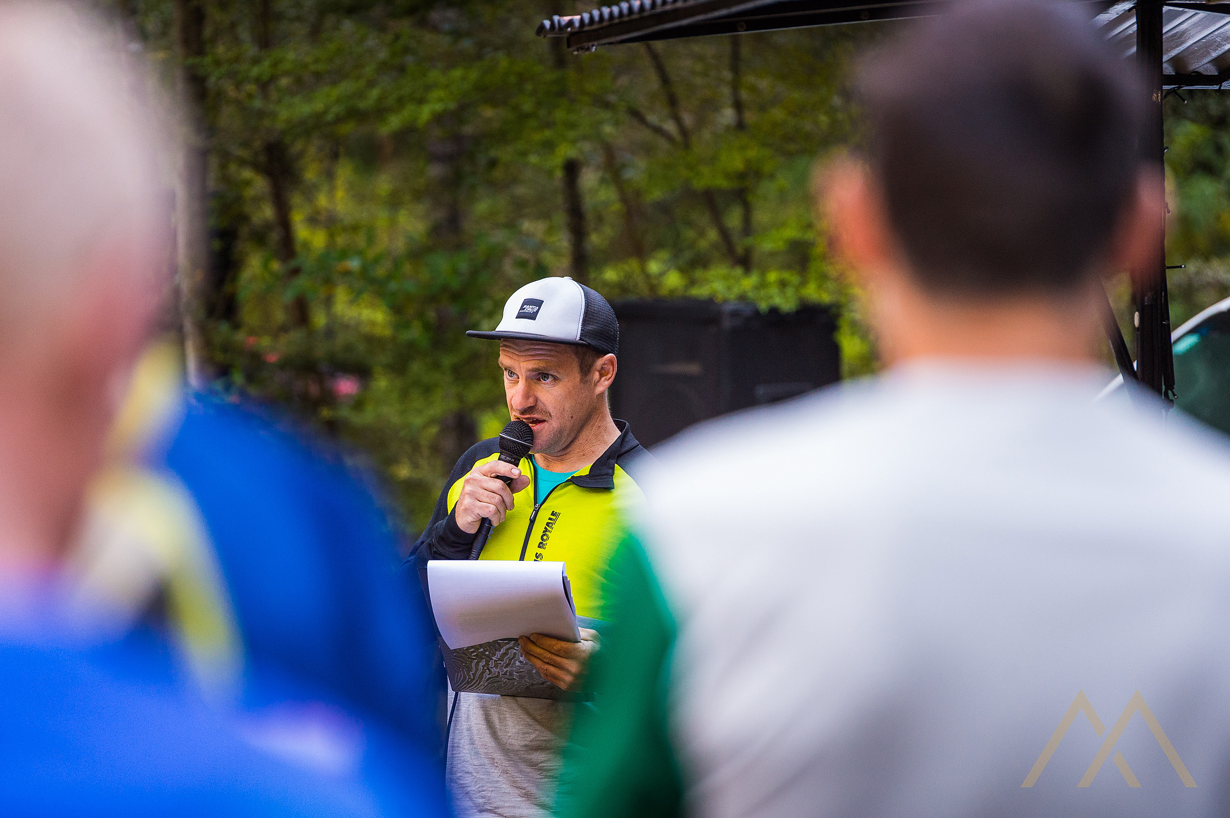 Race Director, Nick Crocker, didn't need to tell riders twice to get on the shuttles! Image: Digby Shaw