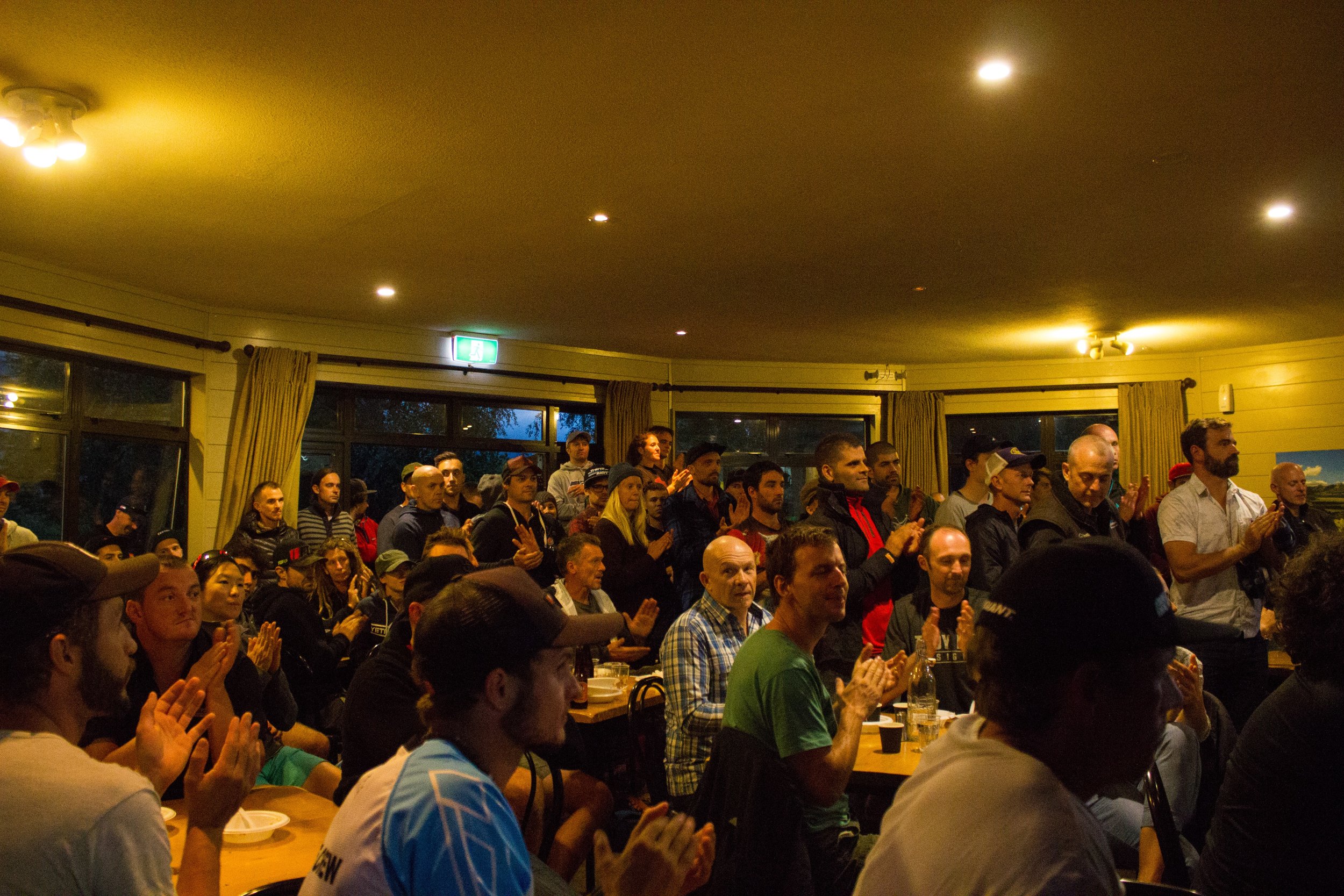 A packed out race briefing, looking to be an awesome race!