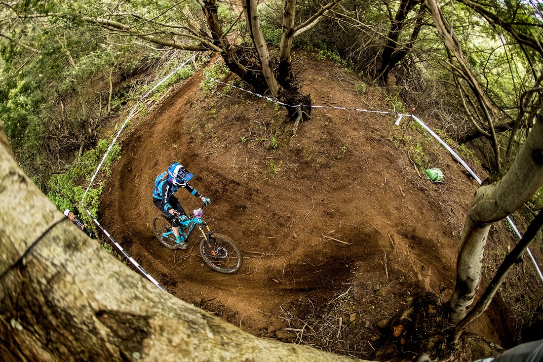 Some drier loam on stage 4. Crashing dropped me to 21st place for this stage. Photo Credit - Sven Martin