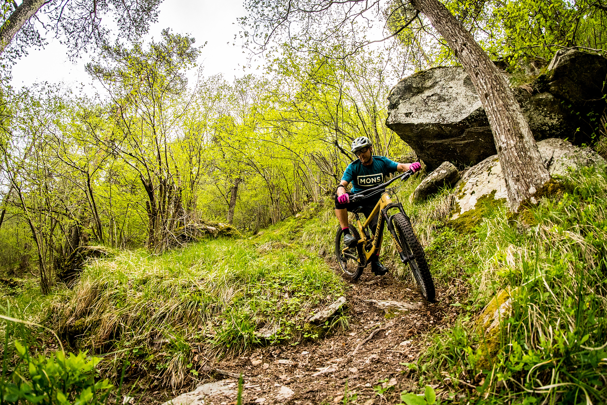 Switchbacks and rock drops for hours and hours. Perfect for a trailbike on steroids. photo: Sven Martin