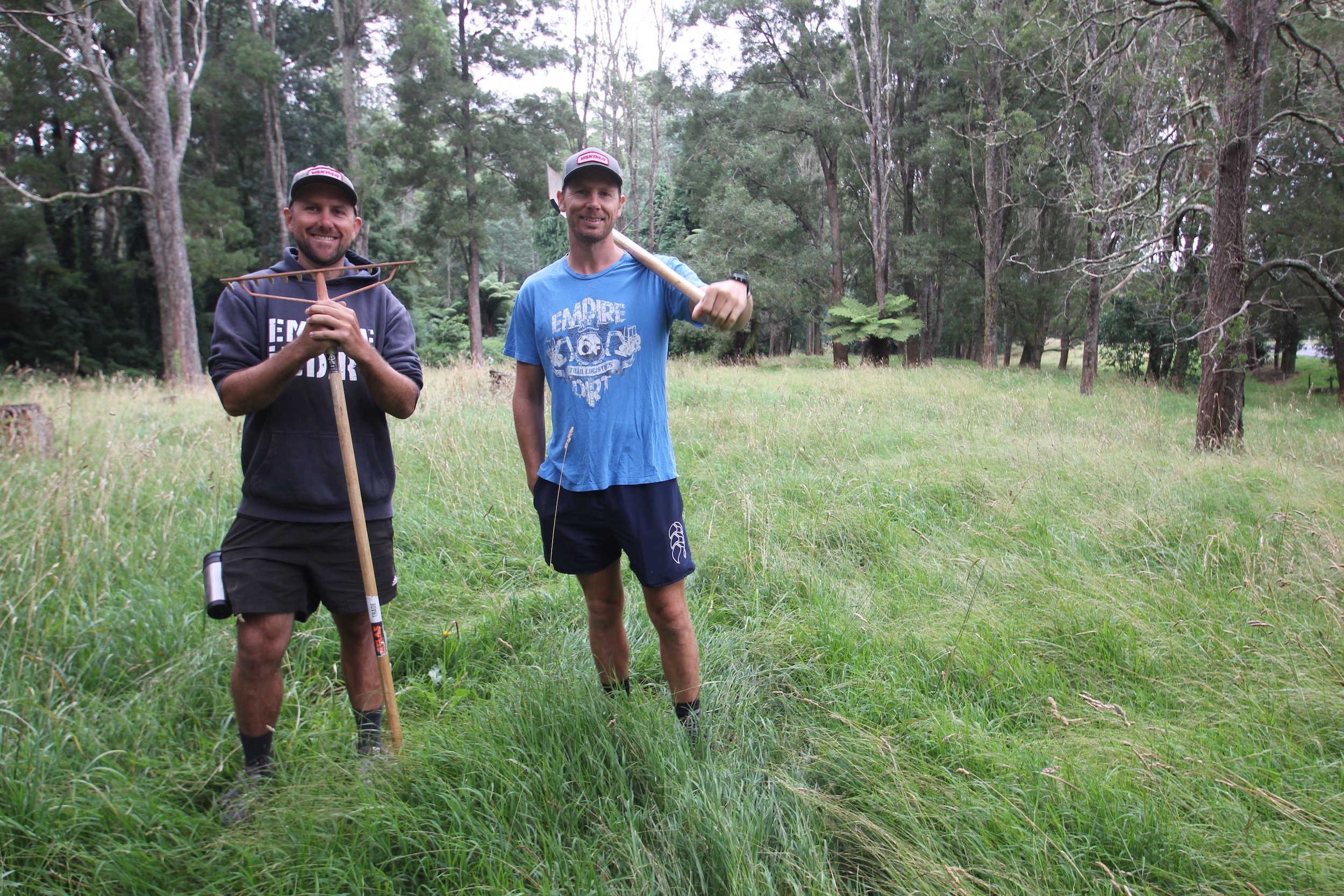 Empire of Dirt trail builders Adam King and Chris Martin will start building the Dual Slalom course in Tokorangi Forest this month.