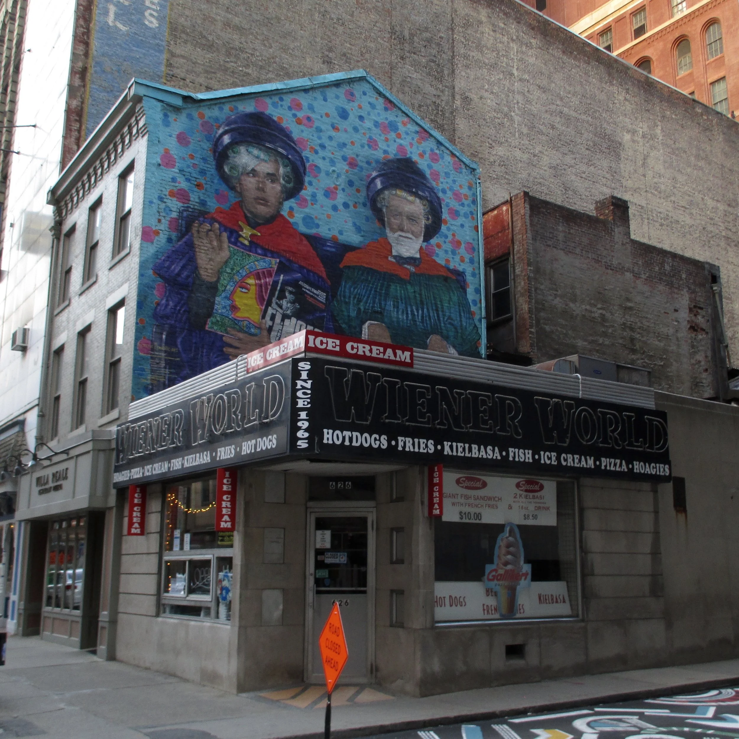 6/25/16 "The Two Andys" mural by Tom Mosser & Sarah Zeffir