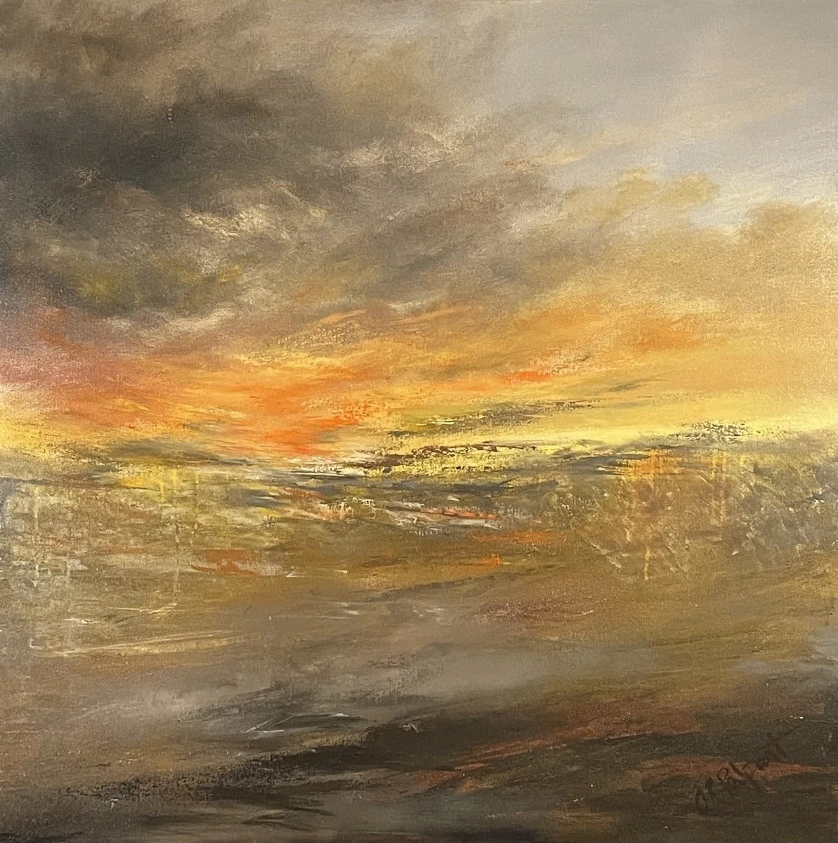 Winslow Sunset, 36" x 36"