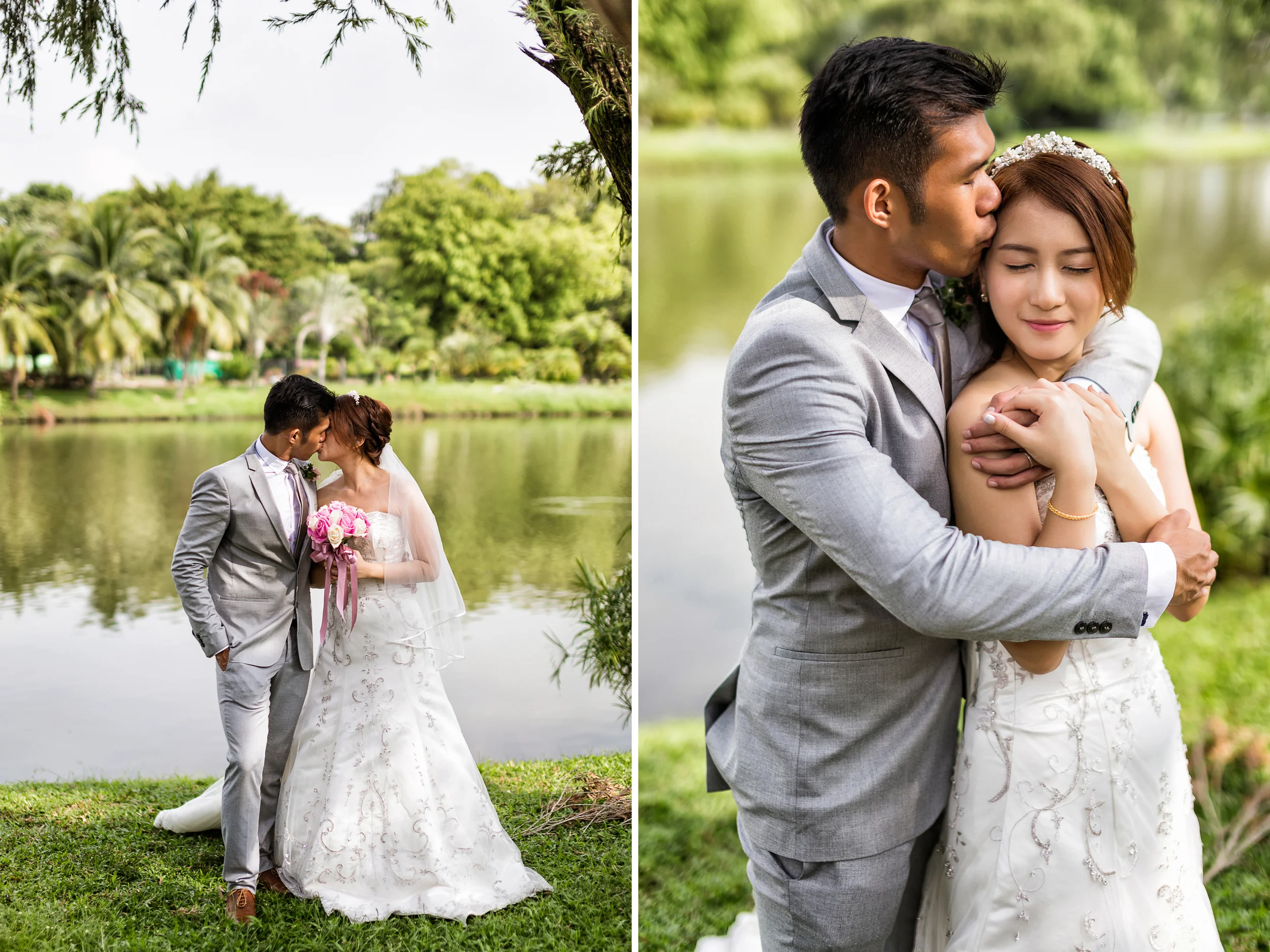 Wedding of Vernon and Shiqi. Image taken at Singapore Chinese Garden.