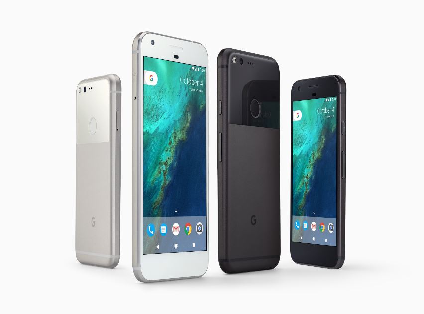 Google Pixel in Silver and Black. (Google)