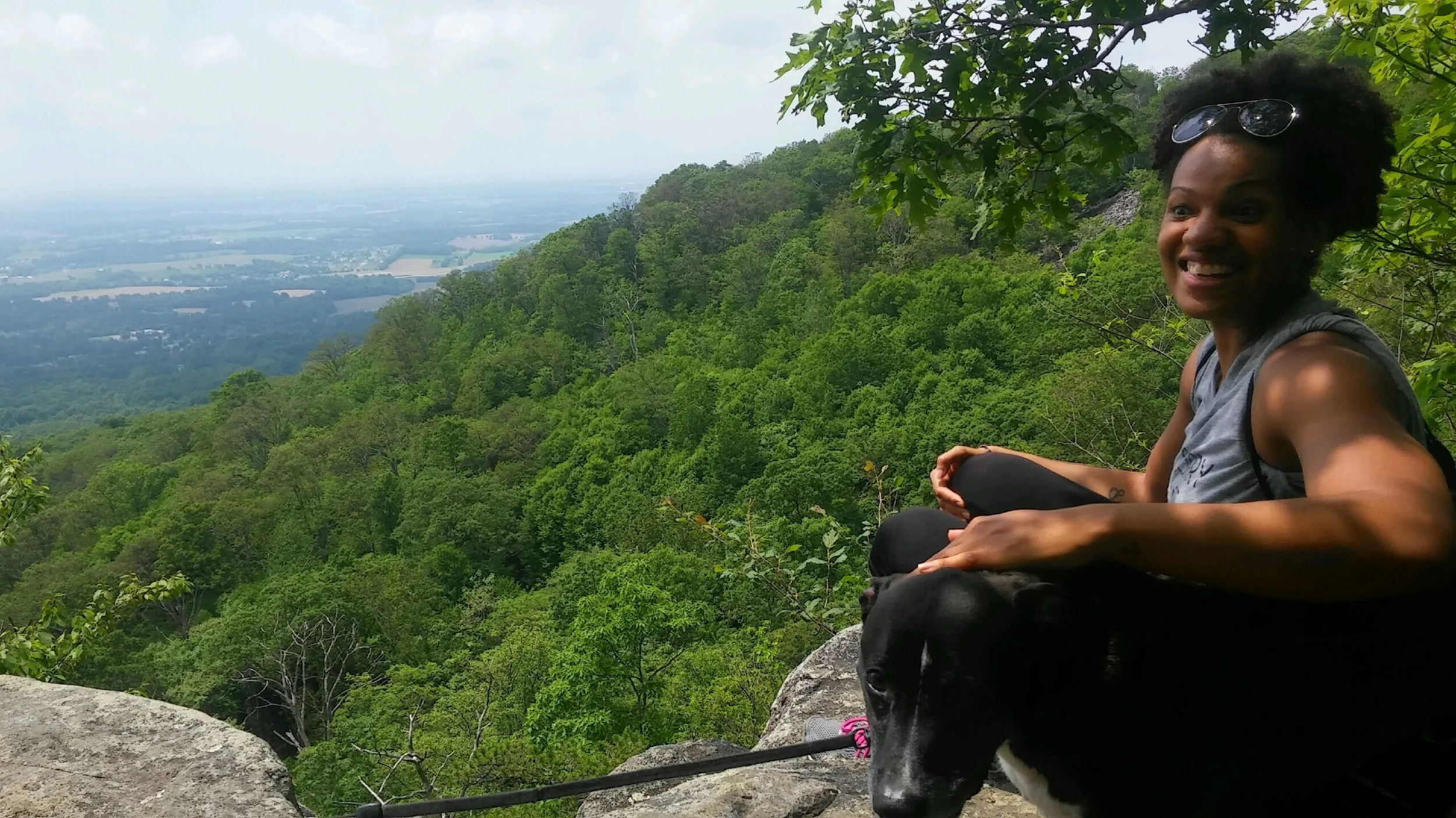 Sitting on Annapolis Rock after a 2.5 mile uphill trek.