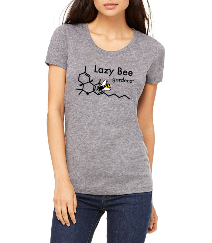 Lazy Bee Gardens™ Soft, fitted Tee featuring the Lazy Bee Logo™ logo. Tri-blend fabrication, crew neck and short sleeves. Sideseamed with a modern, retail fit. Shirt by BELLA: 50% Poly, 25% combed and ring-spun cotton, 25% Rayon $12 CLICK HERE to purchase