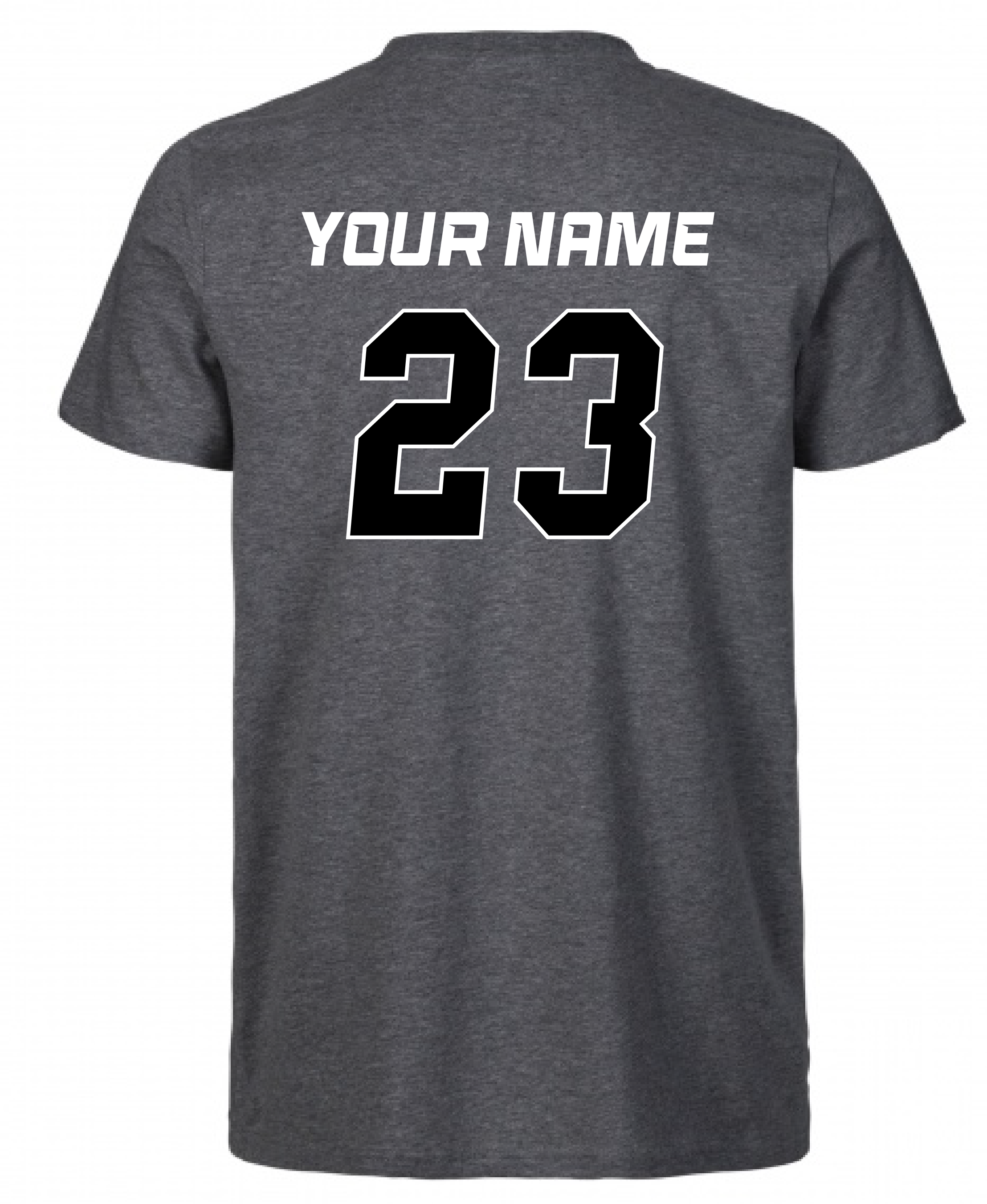 GREY WILDCATS FOOTBALL TEE (WITH NAME & NUMBER)