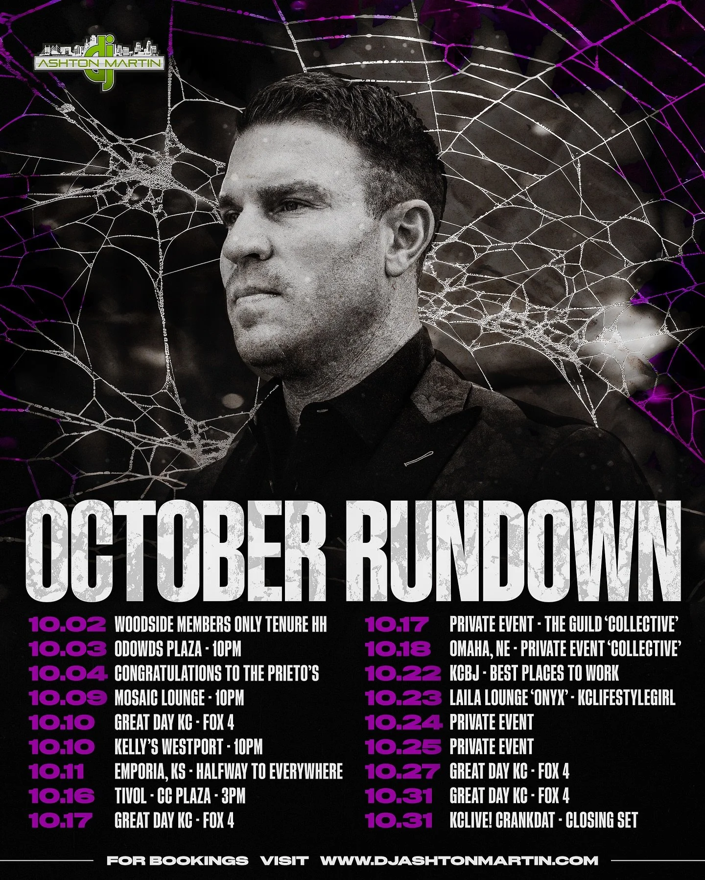 New month, new sets. Here&rsquo;s where I&rsquo;ll be in October👀🕷️
