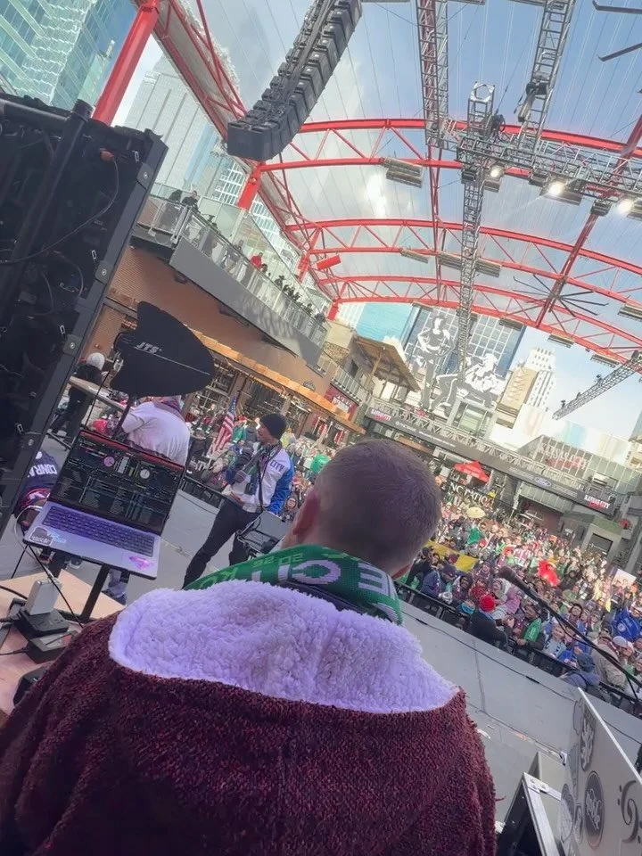 World cup draw was so fun at @kcliveblock ⚽️🏆🇺🇸 always a pleasure taking stage with the crew @lostwaxband 🔊