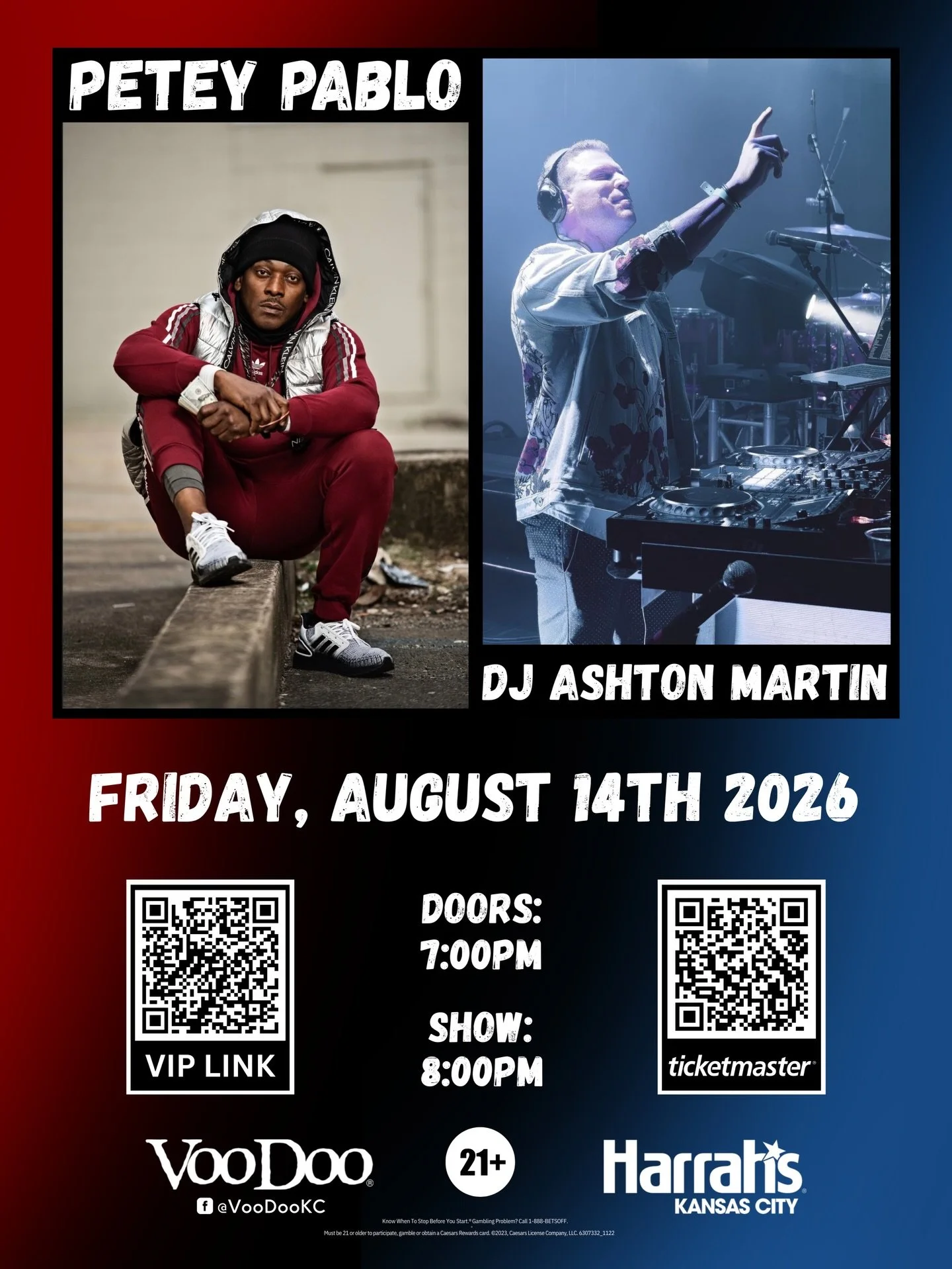 August 14th I&rsquo;m taking over @voodooloungekc @harrahskc with a special live performance from my good friend @bigpoppapetey 👀🔥

If you know, you know&hellip; this one&rsquo;s for the real ones that grew up on early 2000s anthems. We&rsquo;re ta