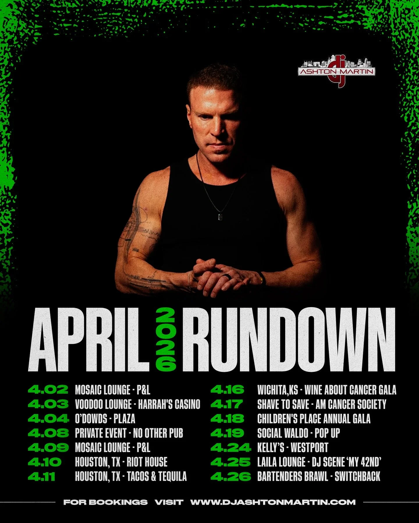 April&rsquo;s locked in🔥 Cheers to a little more heat in the
air. Catch me all month bringing the energy🎧🔊⚡️