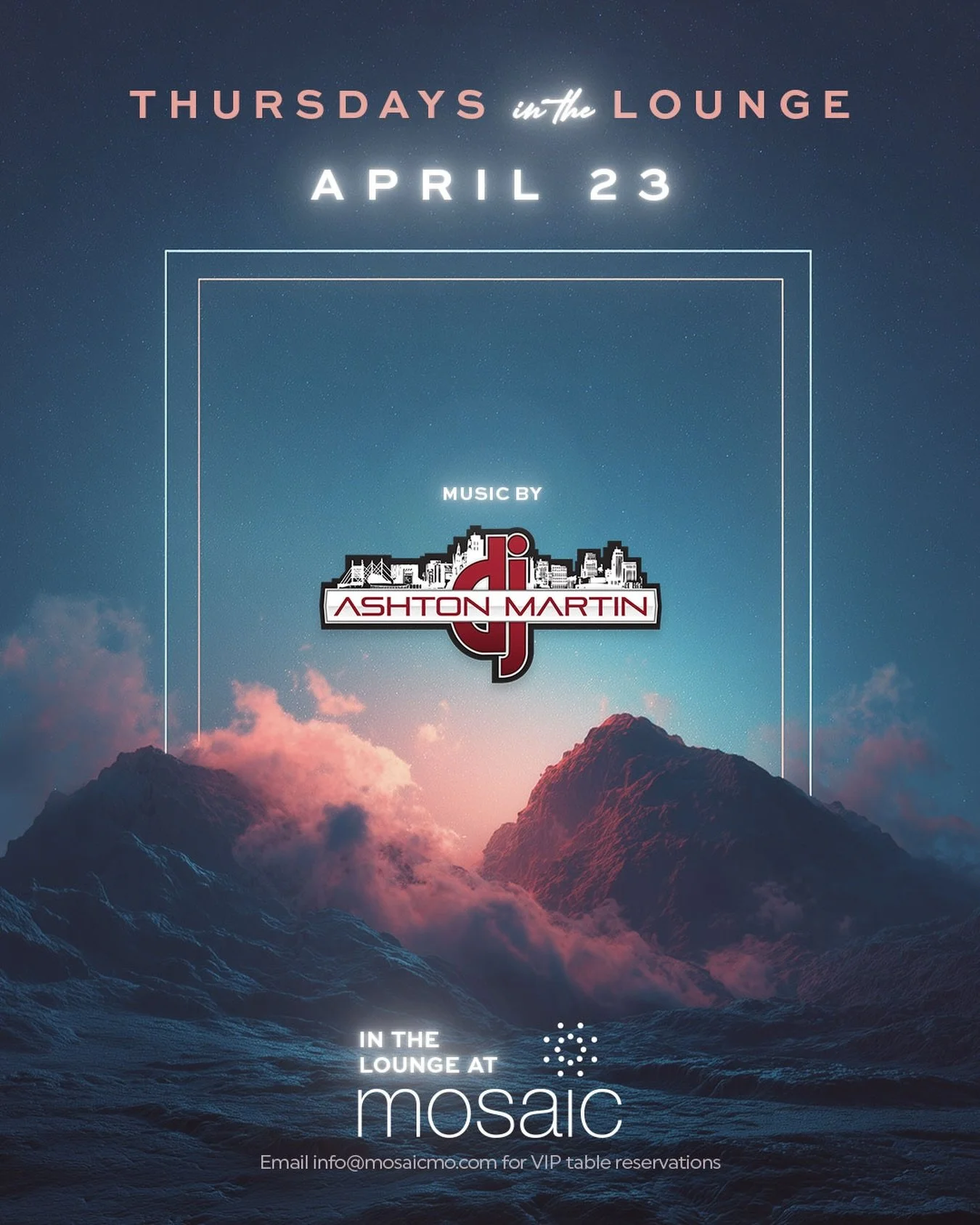 Back at @mosaickc tonight🎧 Catch me on the Lounge side setting the tone all night🍸 Pull up, grab a drink, and lock in early⚡️