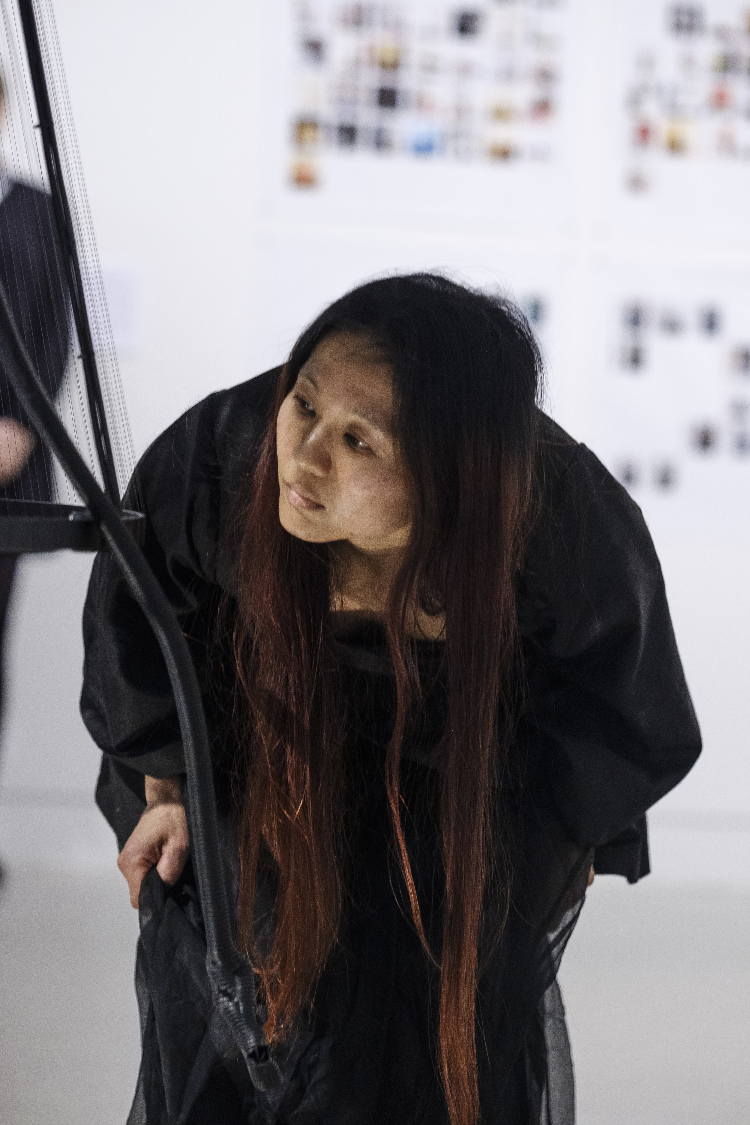 SFTB #1 performance-sculptural installation, with every breath group exhibition curated by Rilka Oakley, Blue Mountains City Gallery Photo: David Brazil