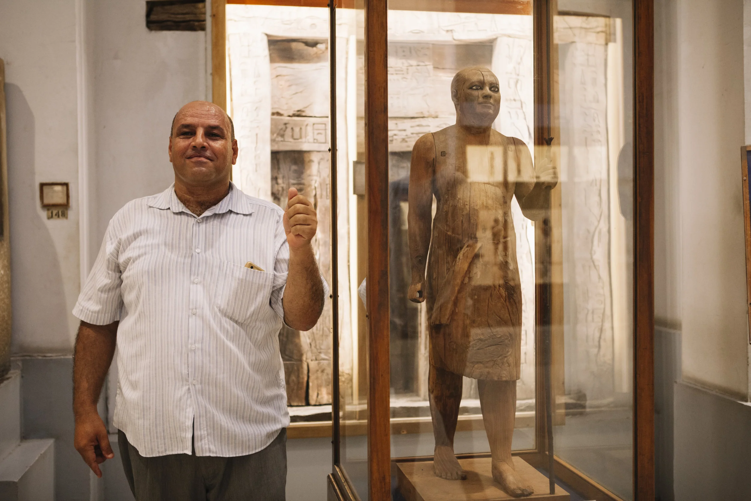 Our guide said that this was one of his ancient family members. You can definitely see the resembalance haha. 